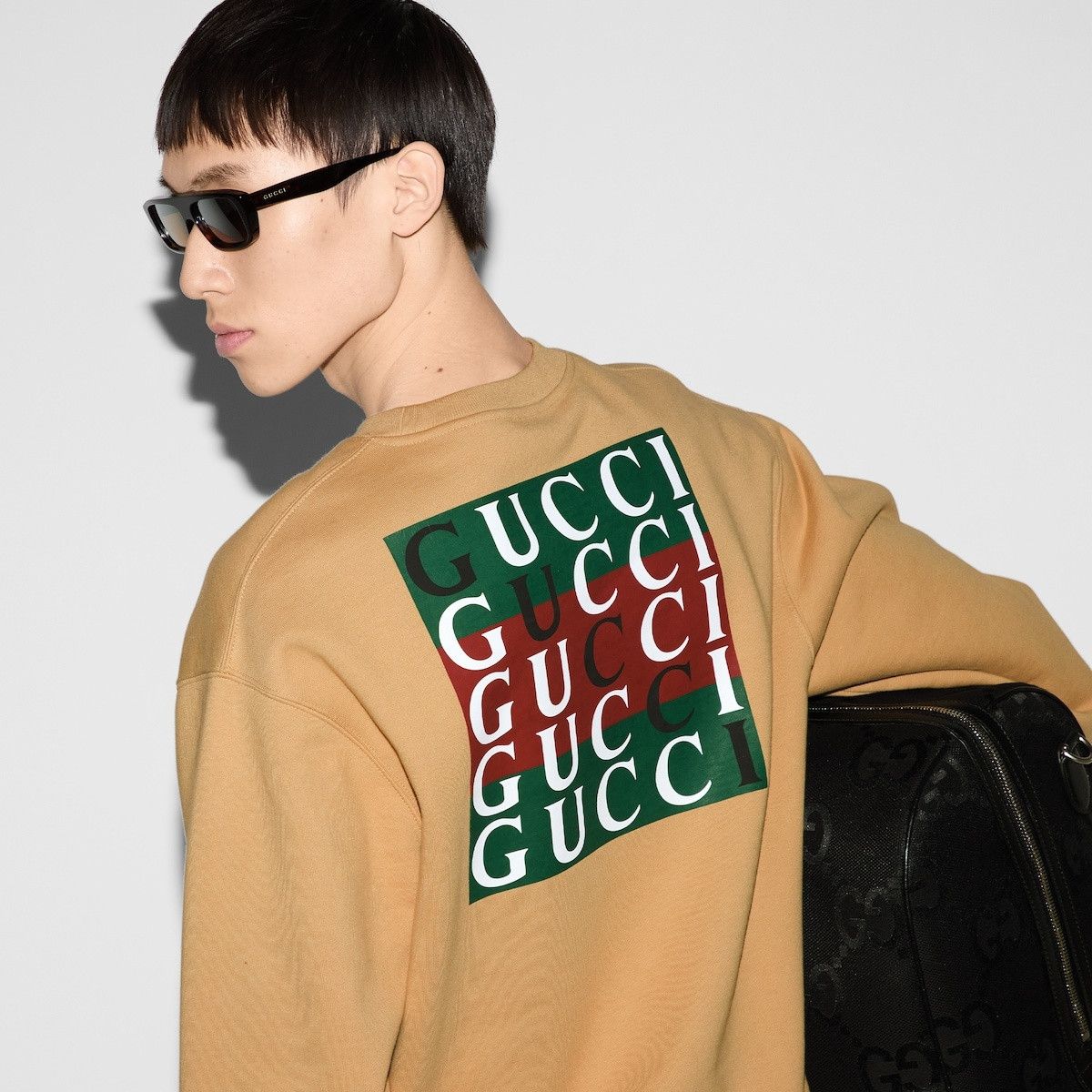 Gucci o1loc1c0925 Cotton Jersey Sweatshirt in Camel Size US XS / EU 42 / 0 - 4 Thumbnail