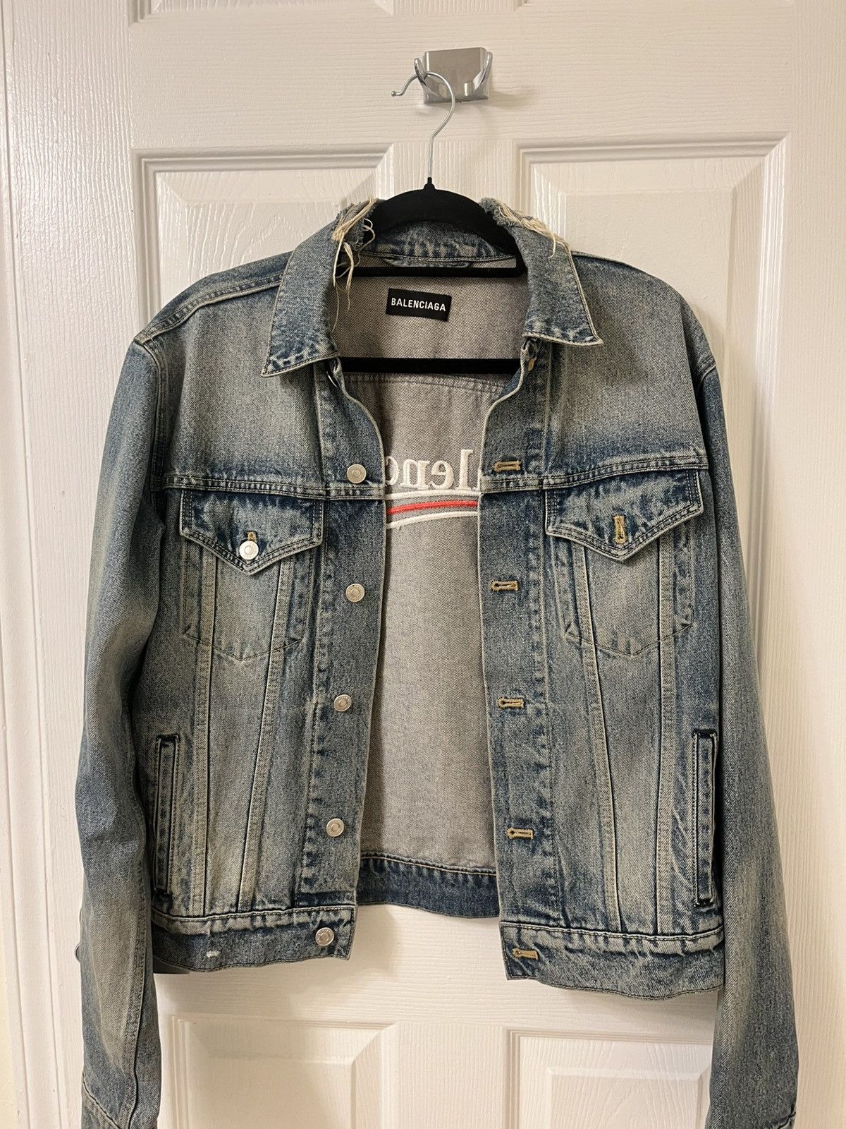 Balenciaga Balenciaga denim jean jacket Size US S / EU 44-46 / 1 - 1 Thumbnail