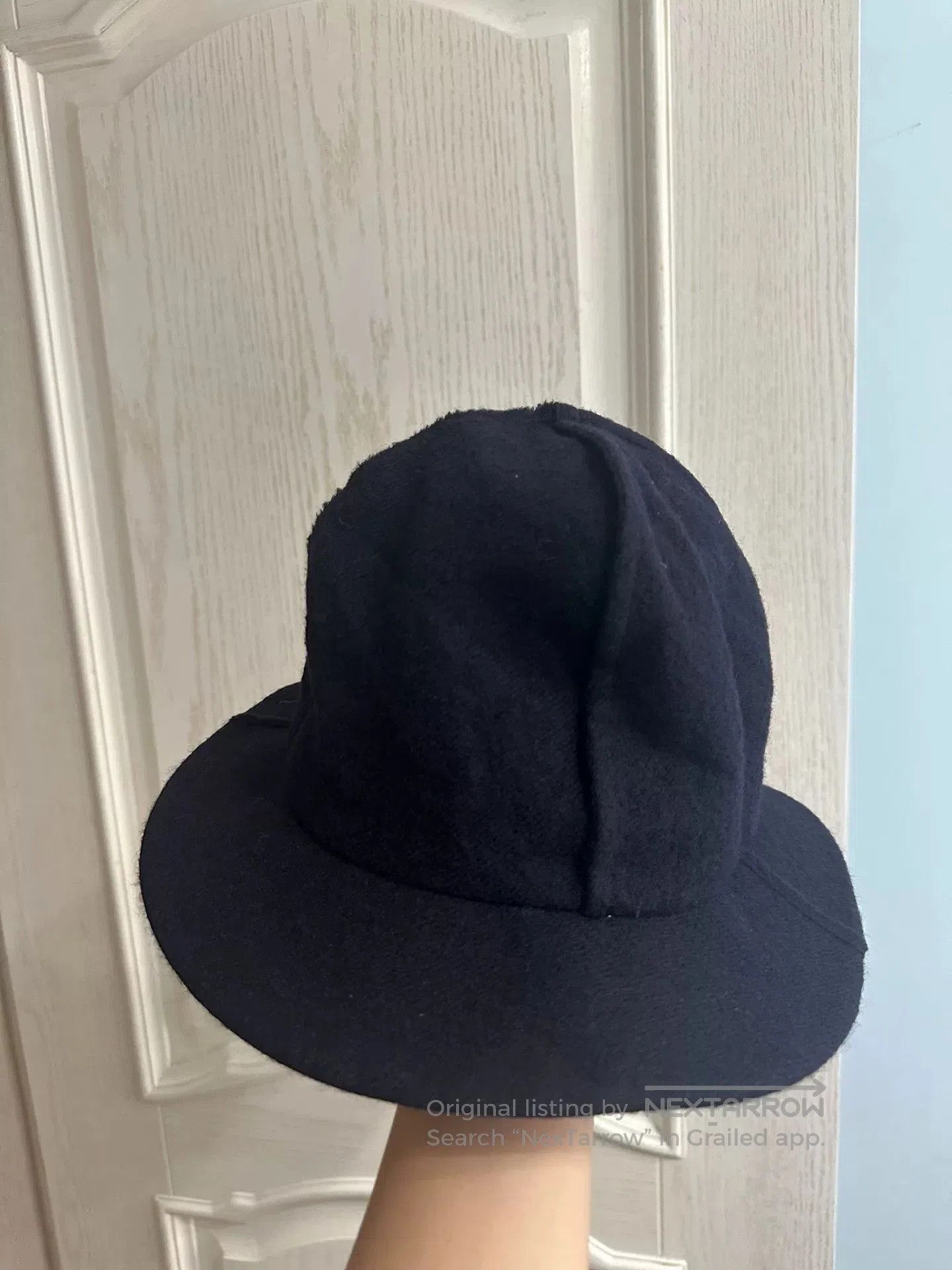 Y's Y's Yamamoto Wool Hat in Dark Blue. Size ONE SIZE - 6 Thumbnail