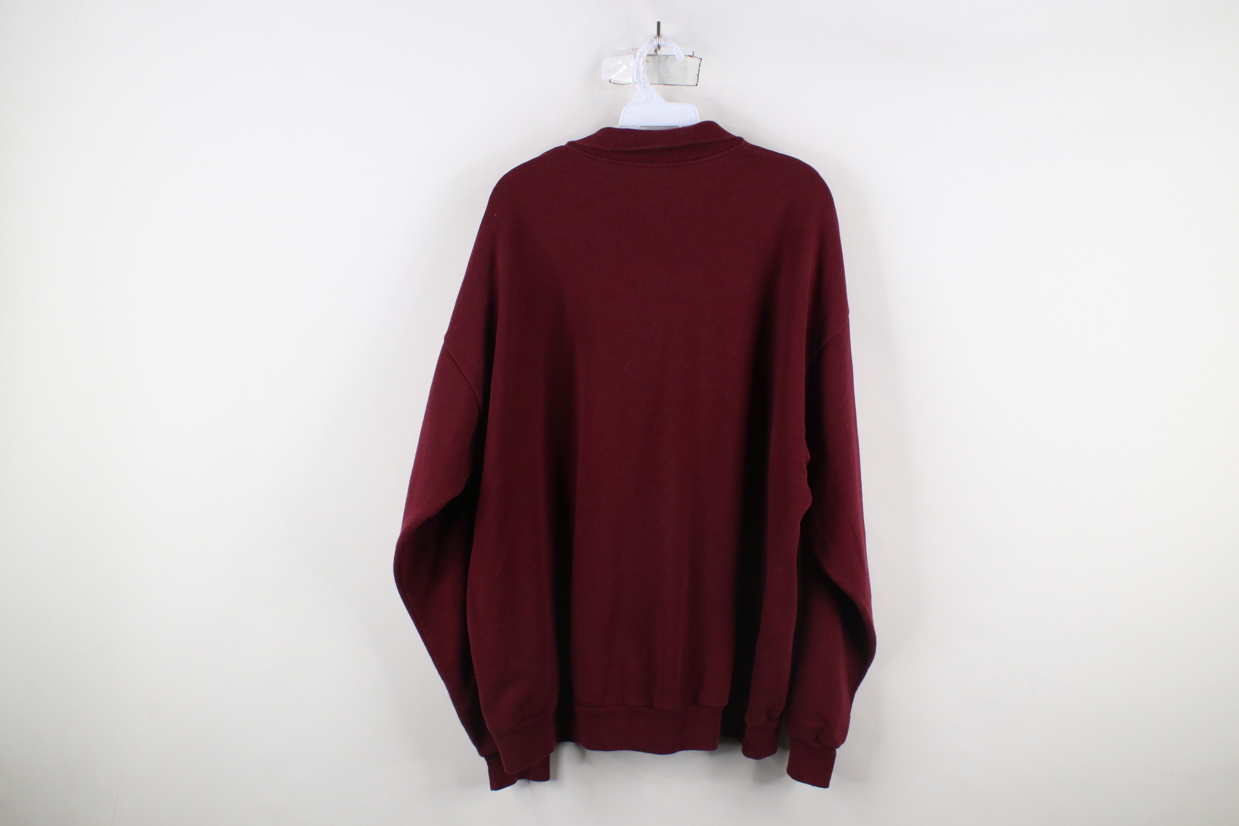 Vintage Vintage 90s Streetwear Collared Pullover Sweatshirt Red Size US XXL / EU 58 / 5 - 7 Thumbnail