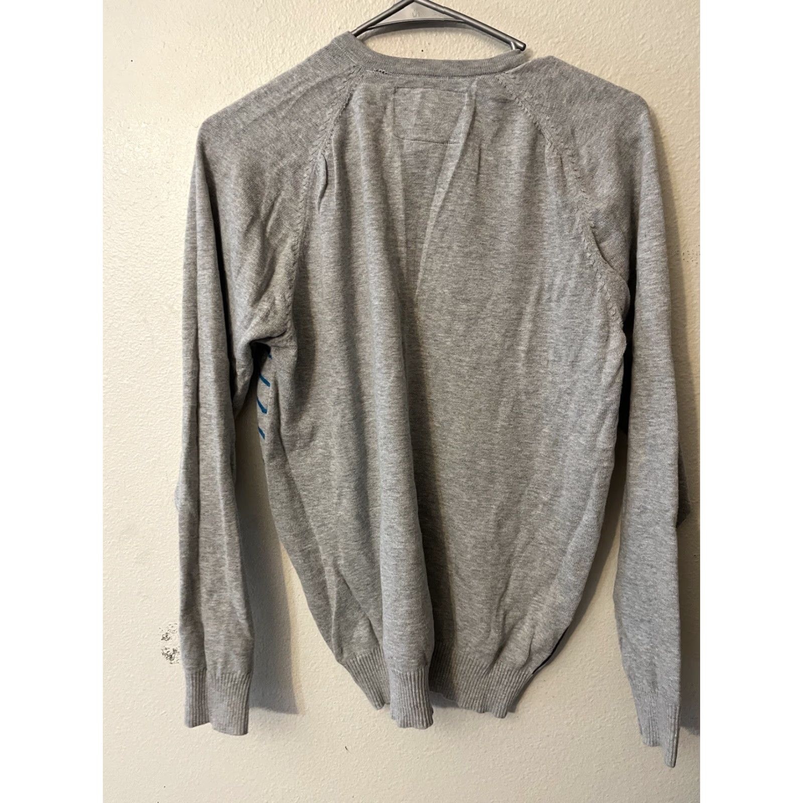 O'Neill VINTAGE O'Neill Sweater Mens Small Knit V-Neck Striped Gray Cable-Knit Pullover Long Sleeve Retro Size US M / EU 48-50 / 2 - 3 Thumbnail