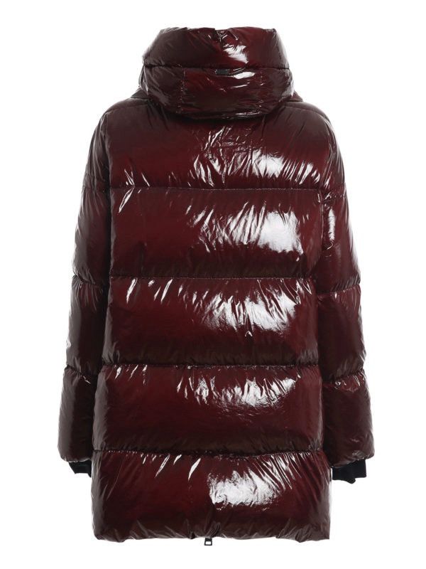 Herno Herno Glossy Lacquer Nylon Puffer Burgundy Puffer Jacket Size M / US 6-8 / IT 42-44 - 2 Thumbnail