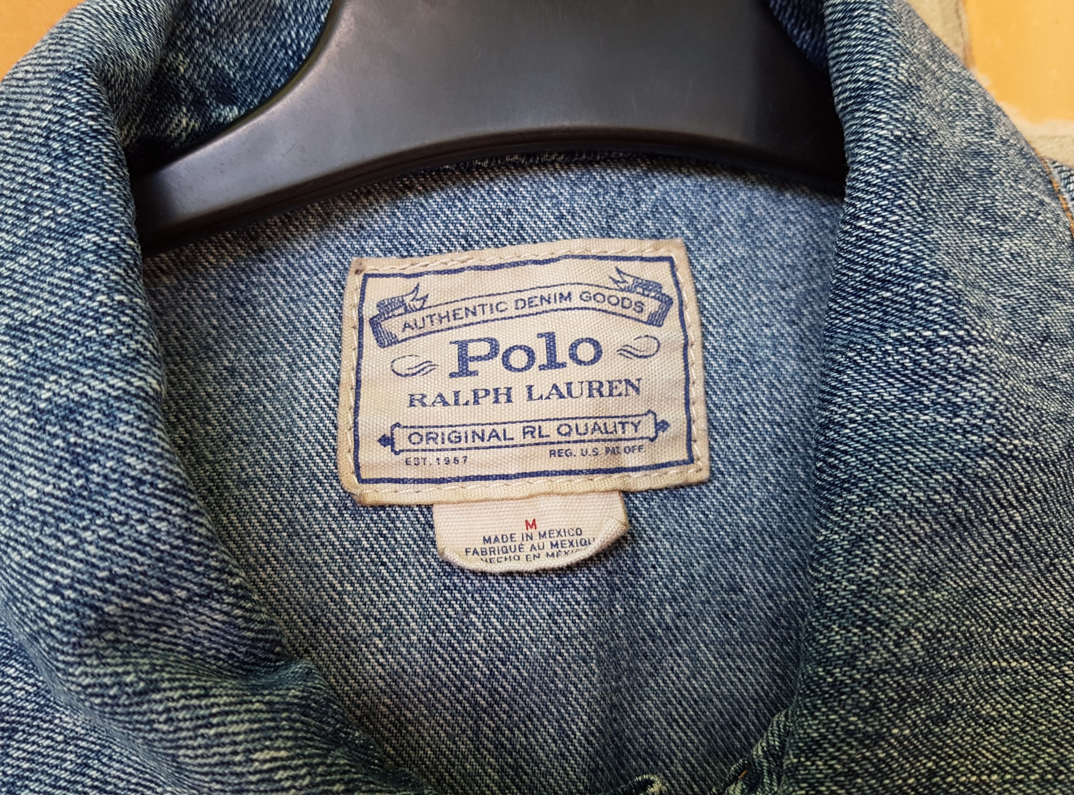 Polo Ralph Lauren Polo Ralph Lauren Distressed Denim Jacket USA Flag Size US M / EU 48-50 / 2 - 8 Thumbnail