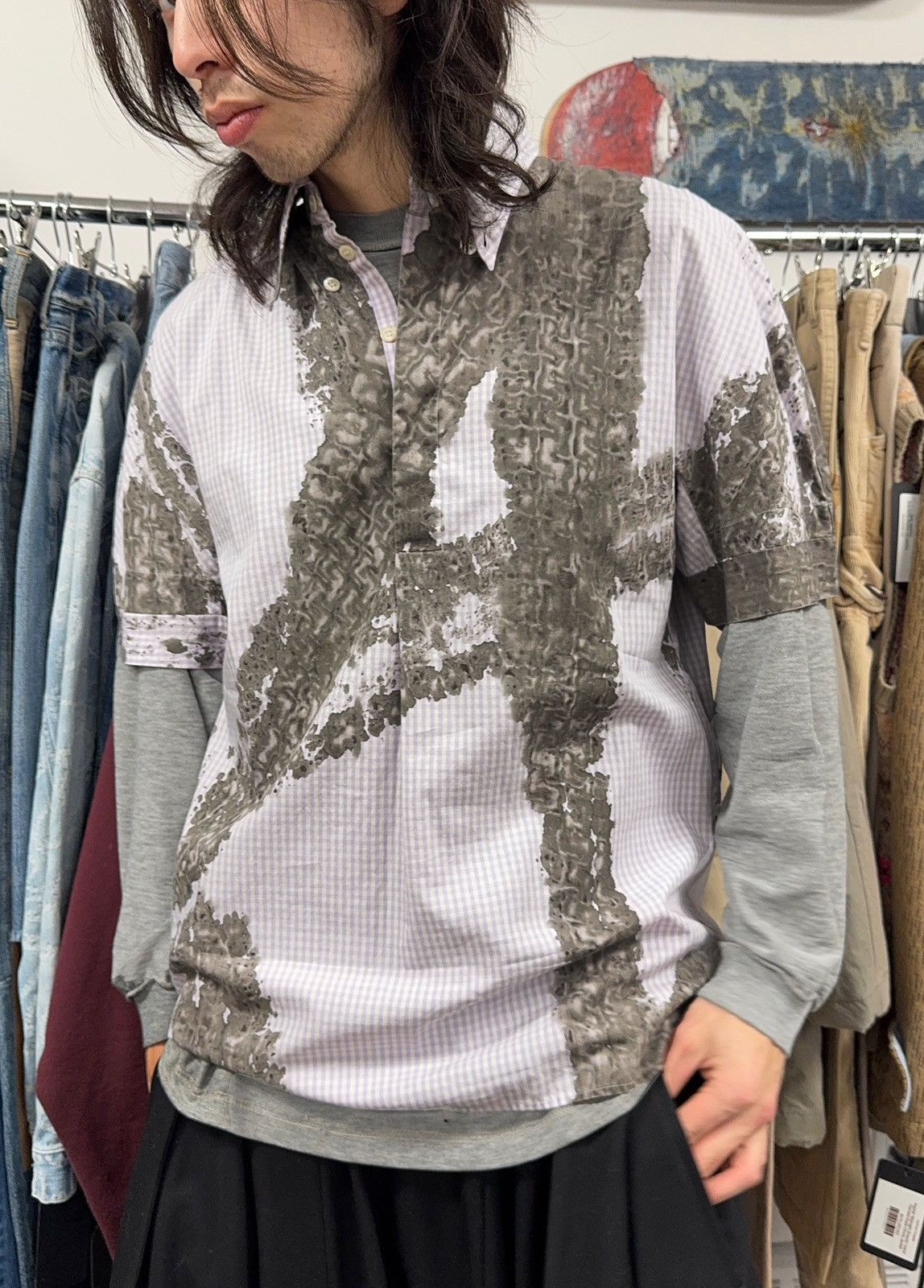 Alexander McQueen SS1997 Alexander McQueen Tire Track Plaid Button Down Piqué Size US M / EU 48-50 / 2 - 6 Thumbnail