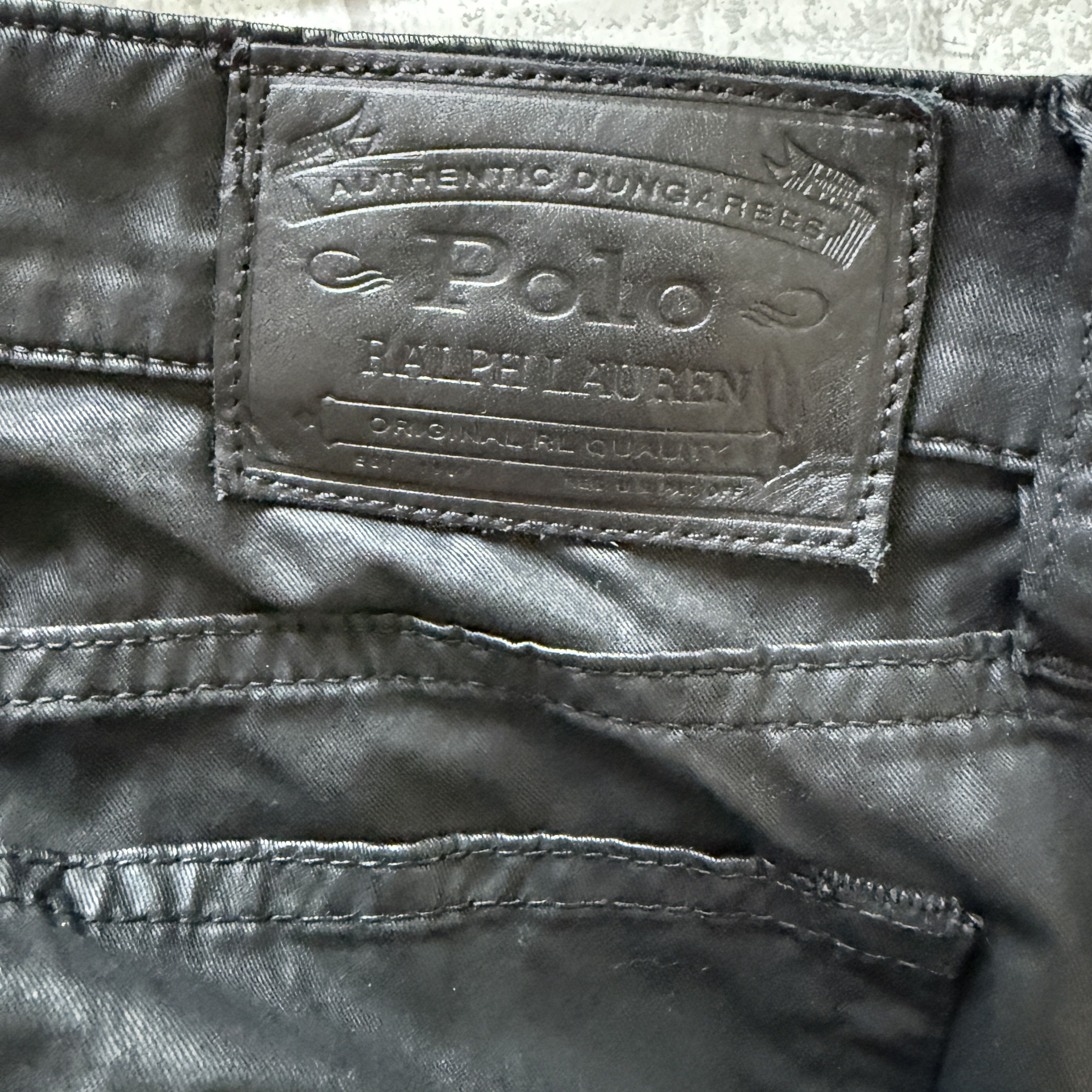 Polo Ralph Lauren Polo Ralph Lauren Coated Moto Biker Slim Skinny Black Label Size 29" - 10 Thumbnail