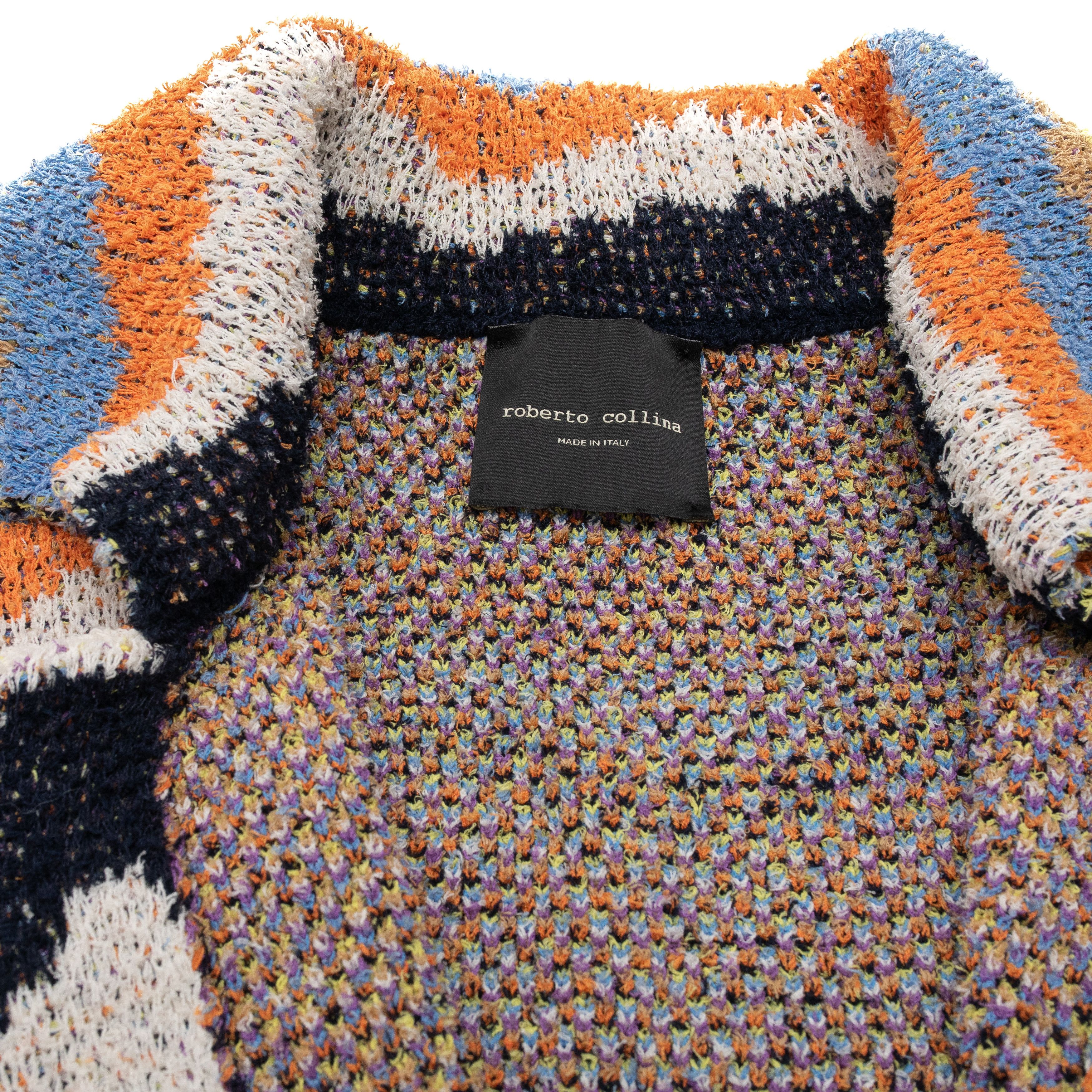 Roberto Collina ROBERTO COLLINA Knitted Multicolor Blazer Jacket Size US L / EU 52-54 / 3 - 4 Thumbnail