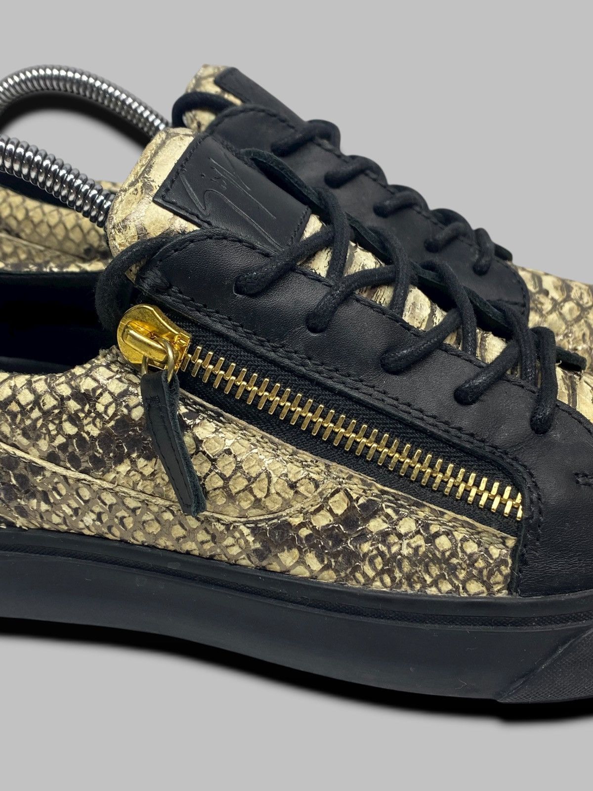Giuseppe Zanotti Giuseppe Zanotti Snakeskin Leather High Top Sneakers Shoes Size US 8 / EU 41 - 3 Thumbnail