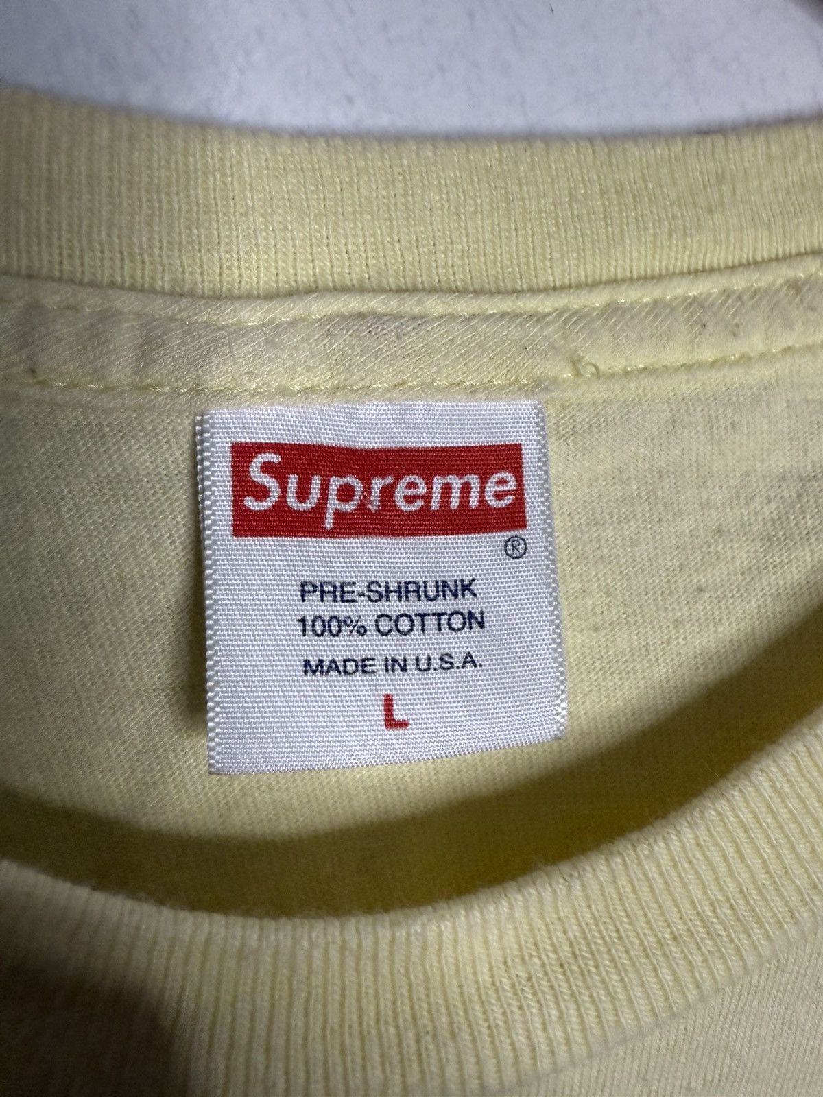 Supreme Supreme Prodigy Tee SS18 Size Large pale yellow men’s Size US L / EU 52-54 / 3 - 5 Thumbnail