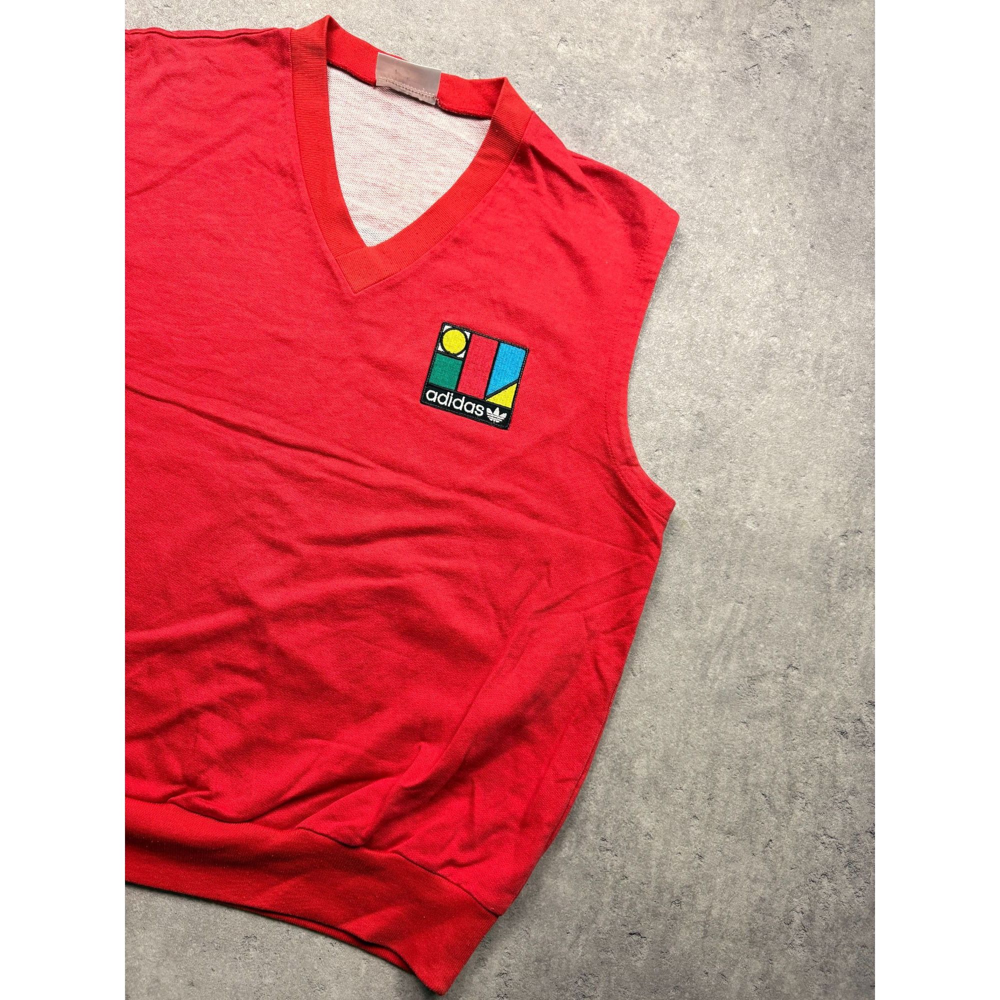 Adidas Rare Vintage Adidas 80er Trefoil Vest – Retro Geometric Art Size US M / EU 48-50 / 2 - 10 Thumbnail