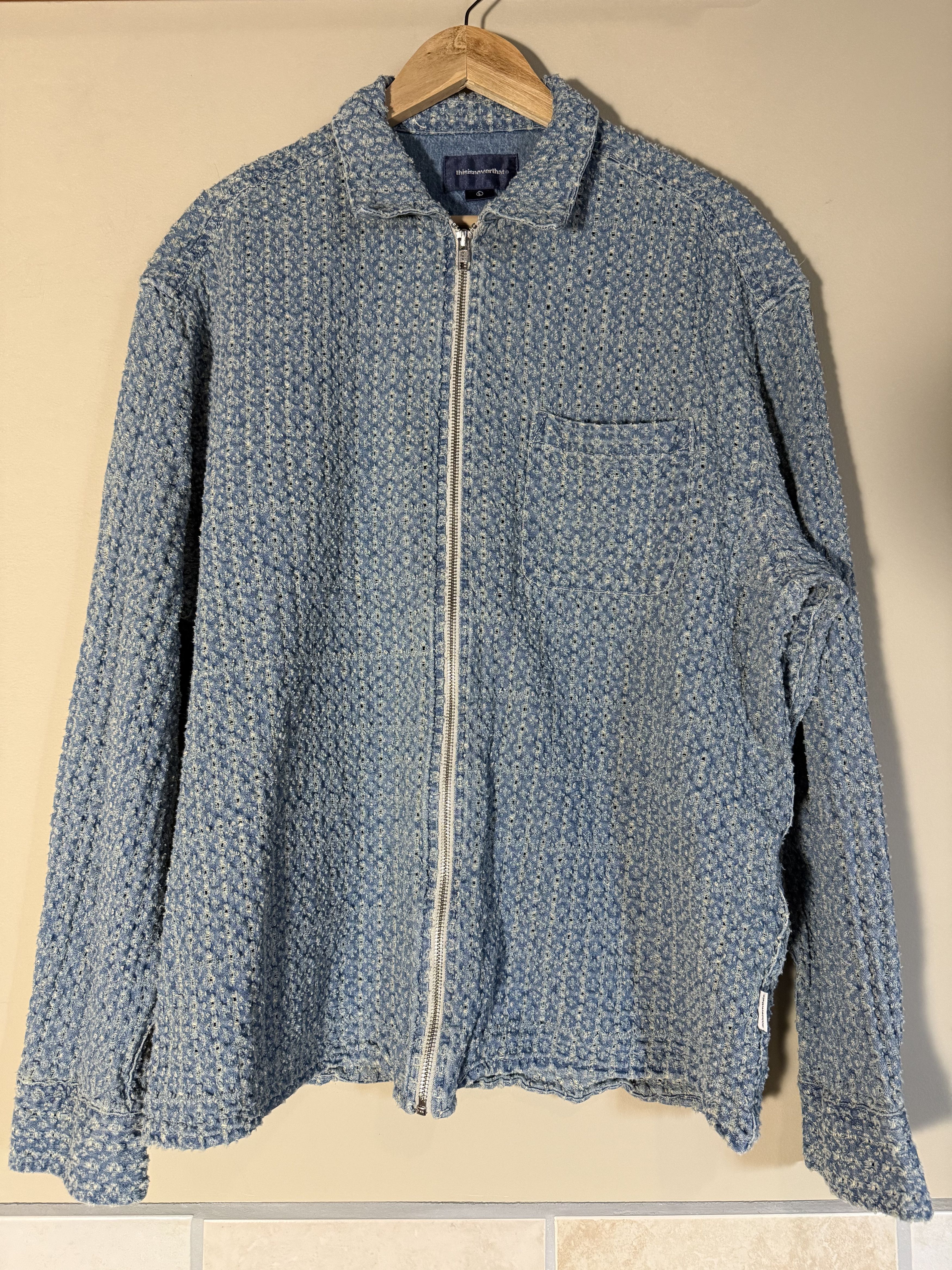thisisneverthat thisisneverthat Lt Blue Woven Shirt Jacket, Large, NWOT Size US L / EU 52-54 / 3 - 1 Thumbnail