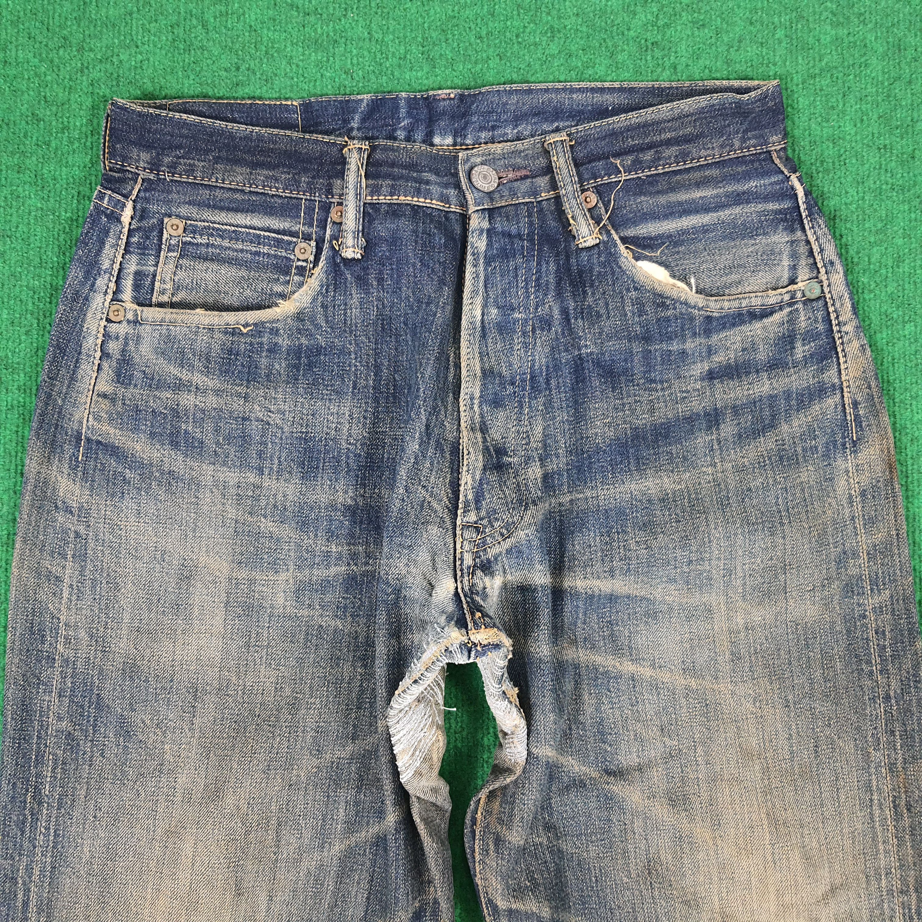 BARNS OUTFITTERS × Japanese Brand × Vintage Vintage Barns Outfitters Selvedge Repaired Jeans Size US 28 / EU 44 - 5 Thumbnail