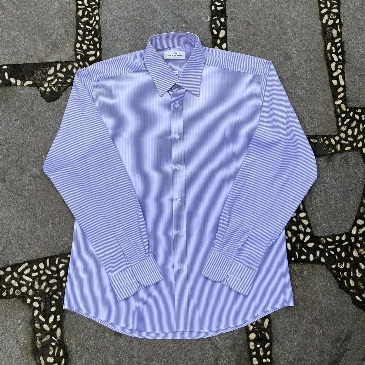 Balenciaga Paris striped button up Long Sleeve shirt