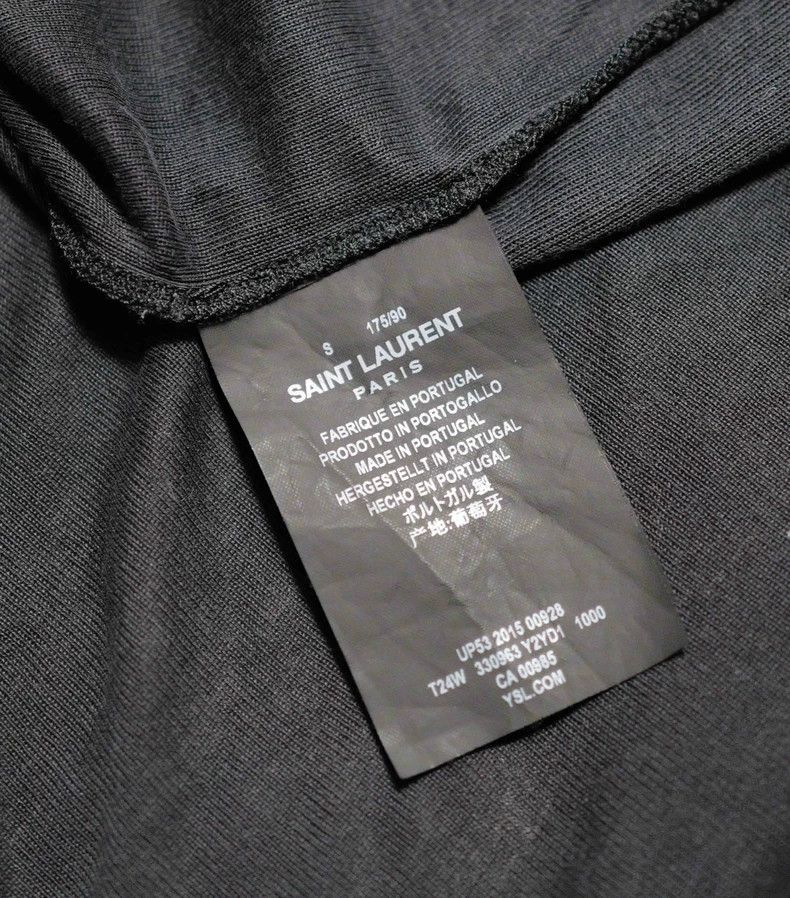 Saint Laurent Paris Saint Laurent Paris Mulberry silk V-neck pocket T-shirt Size S / US 4 / IT 40 - 4 Thumbnail