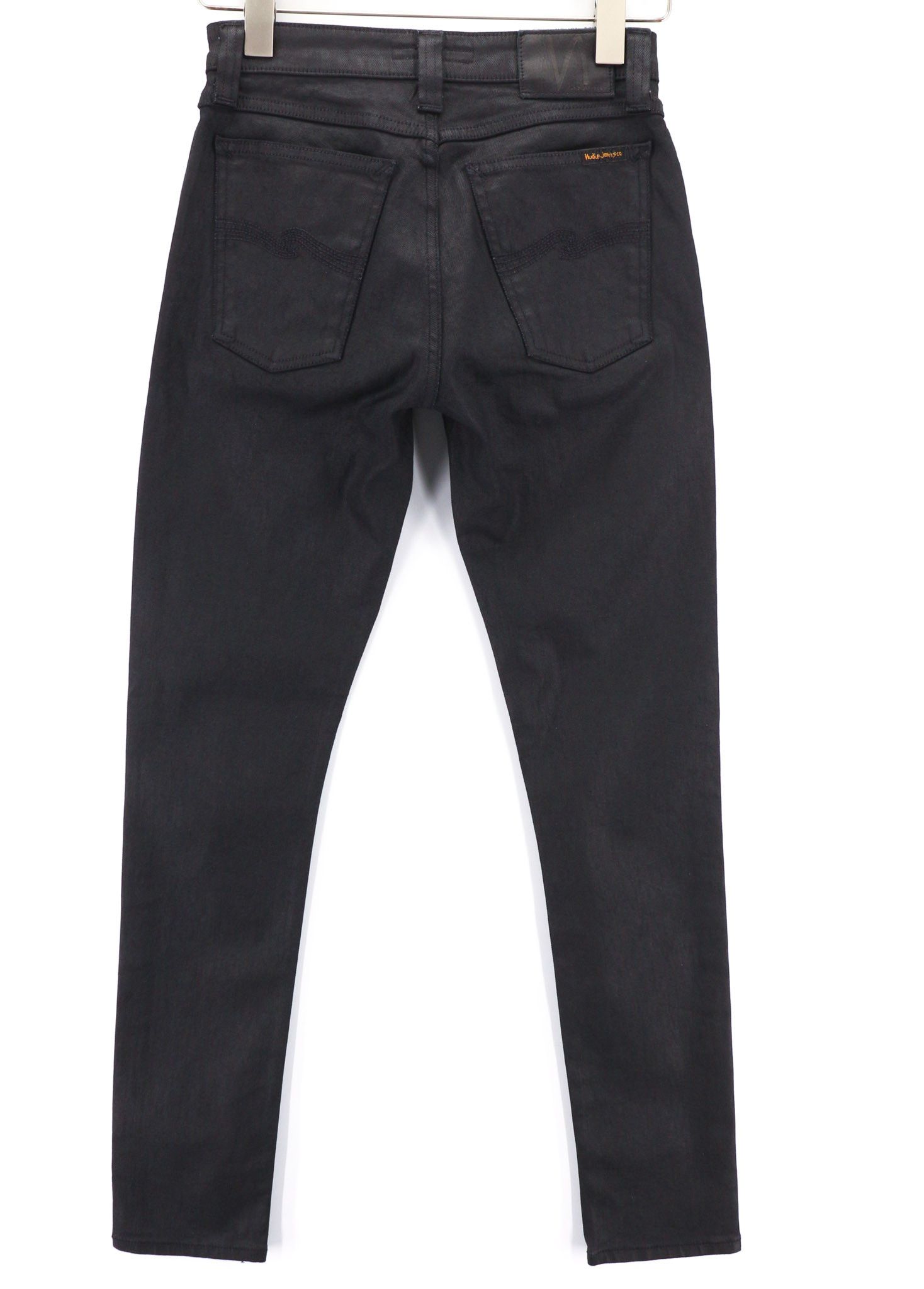 Nudie Jeans SKINNY LIN W27/L32 Black In Black Organic Cotton 80483 Size 27" / US 4 / IT 40 - 2 Thumbnail