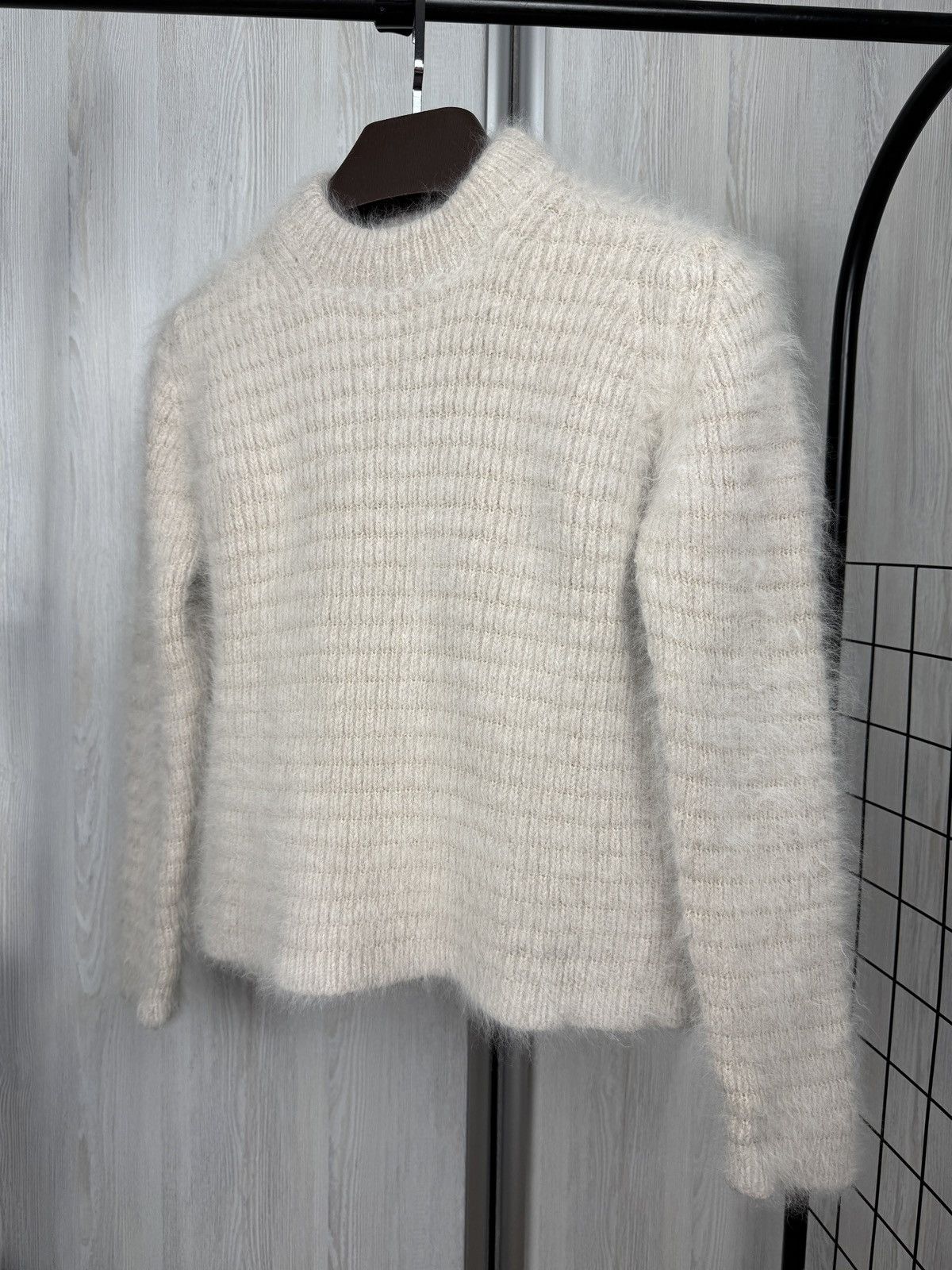 Roberto Collina Roberto Collina beige angora wool made in Italy sweater S Size S / US 4 / IT 40 - 5 Thumbnail