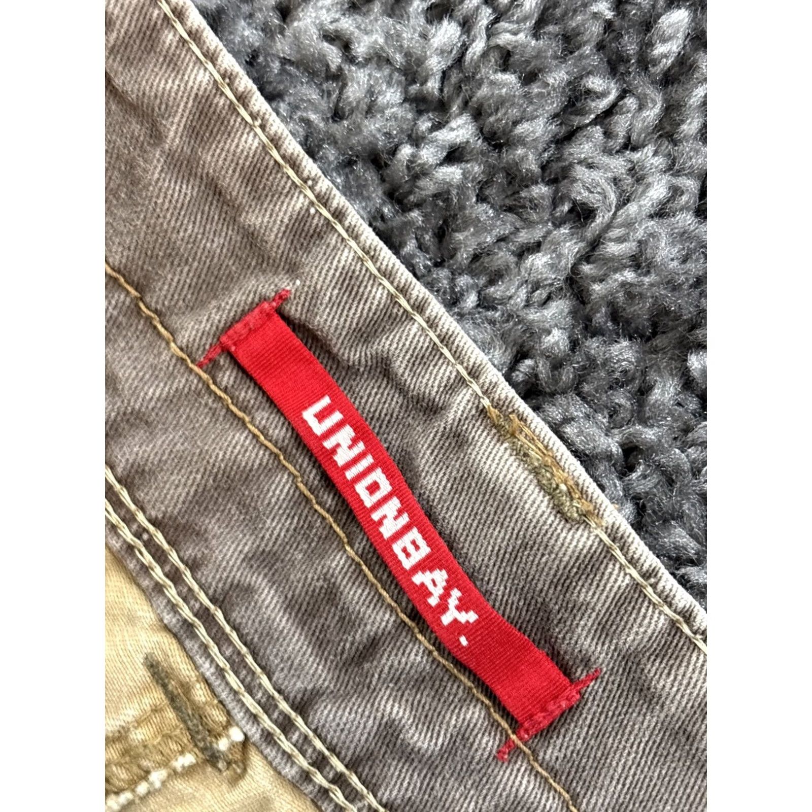 Vintage VINTAGE Union Bay Cargo Pants Men 30x27 Tan Khaki Baggy Fit Straight Leg 5-Pocket Denim Cotton Modern American 90s Size US 30 / EU 46 - 7 Thumbnail