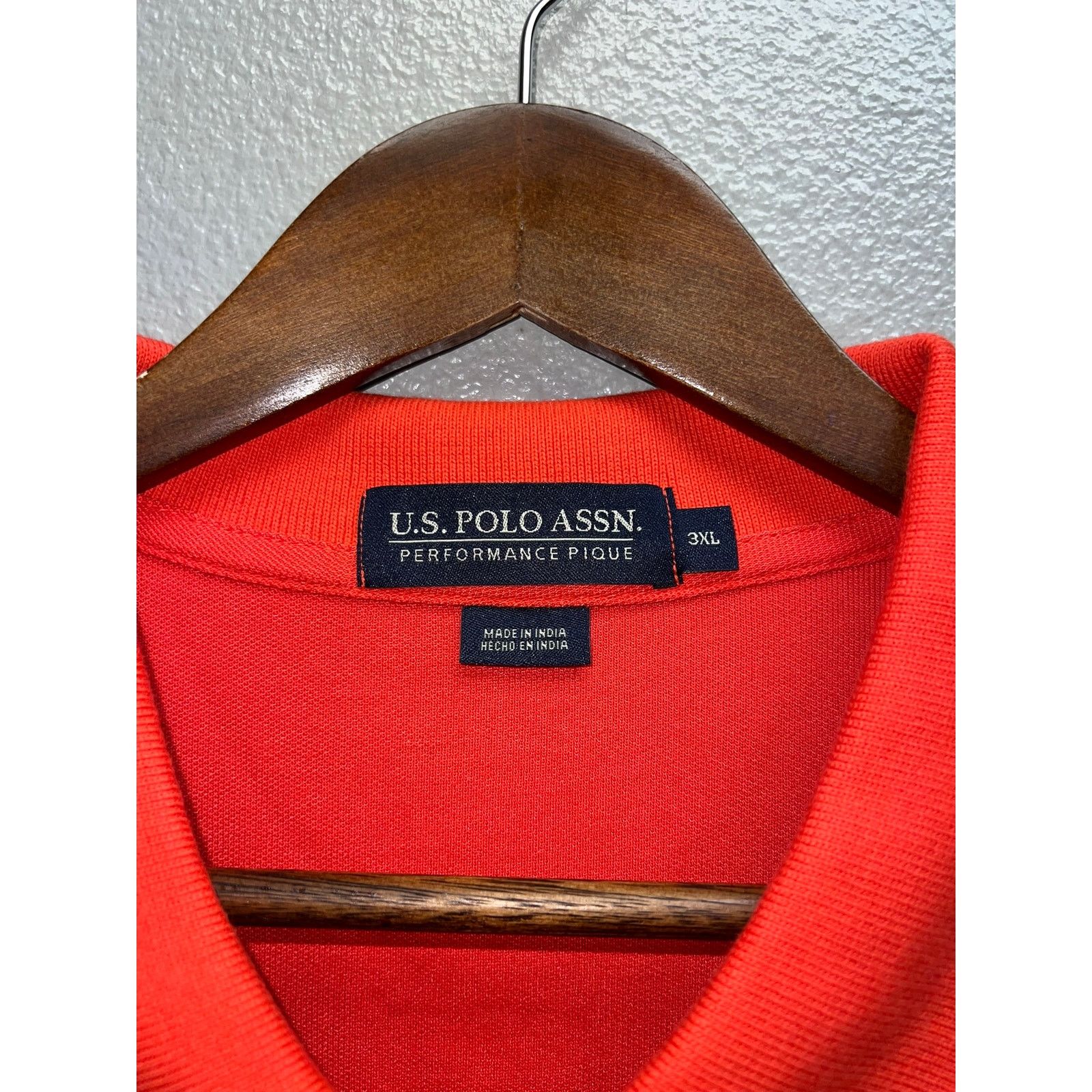 U.S. Polo Assn. US Polo Assn Red Polo Shirt Mens Performance Pique Polo 3XL Size US XXL / EU 58 / 5 - 6 Thumbnail
