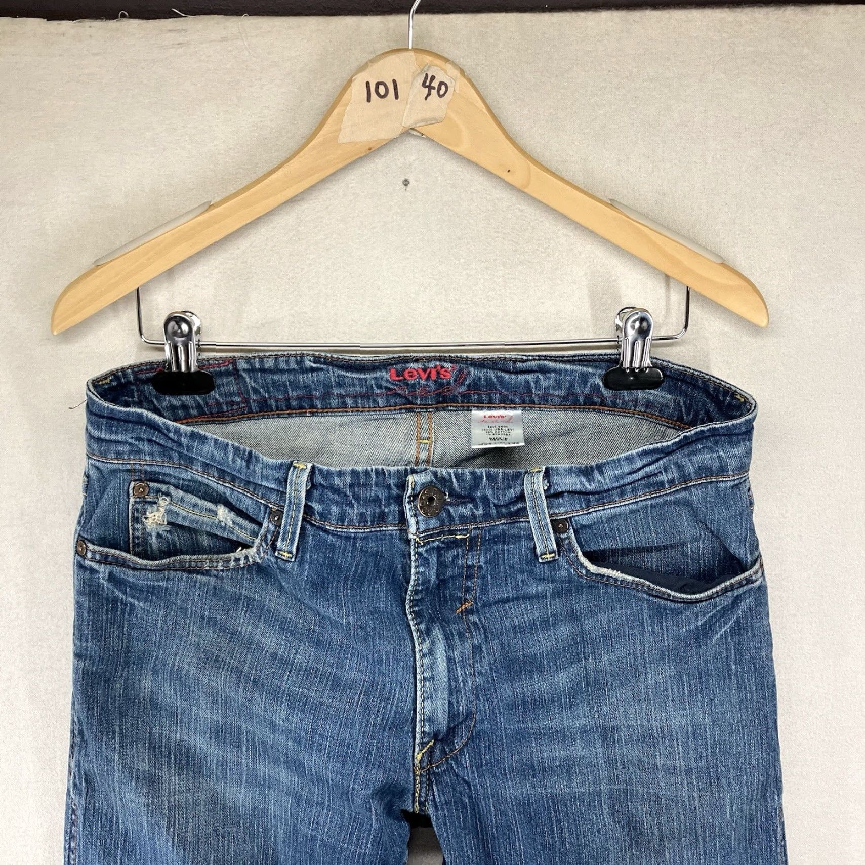 Levi's VTG Levi's Red Collection Jeans Mens 34x32 Blue Medium Wash Slim Straight Denim Bar? 5-Pocket Retro USA Classic Vintage Leather Patch Womens? Size US 34 / EU 50 - 7 Thumbnail