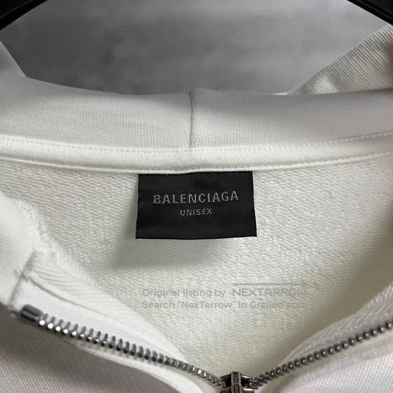 Balenciaga Balenciaga Letter Print Hooded Zip Long Sleeve Sweater Size US S / EU 44-46 / 1 - 3 Thumbnail