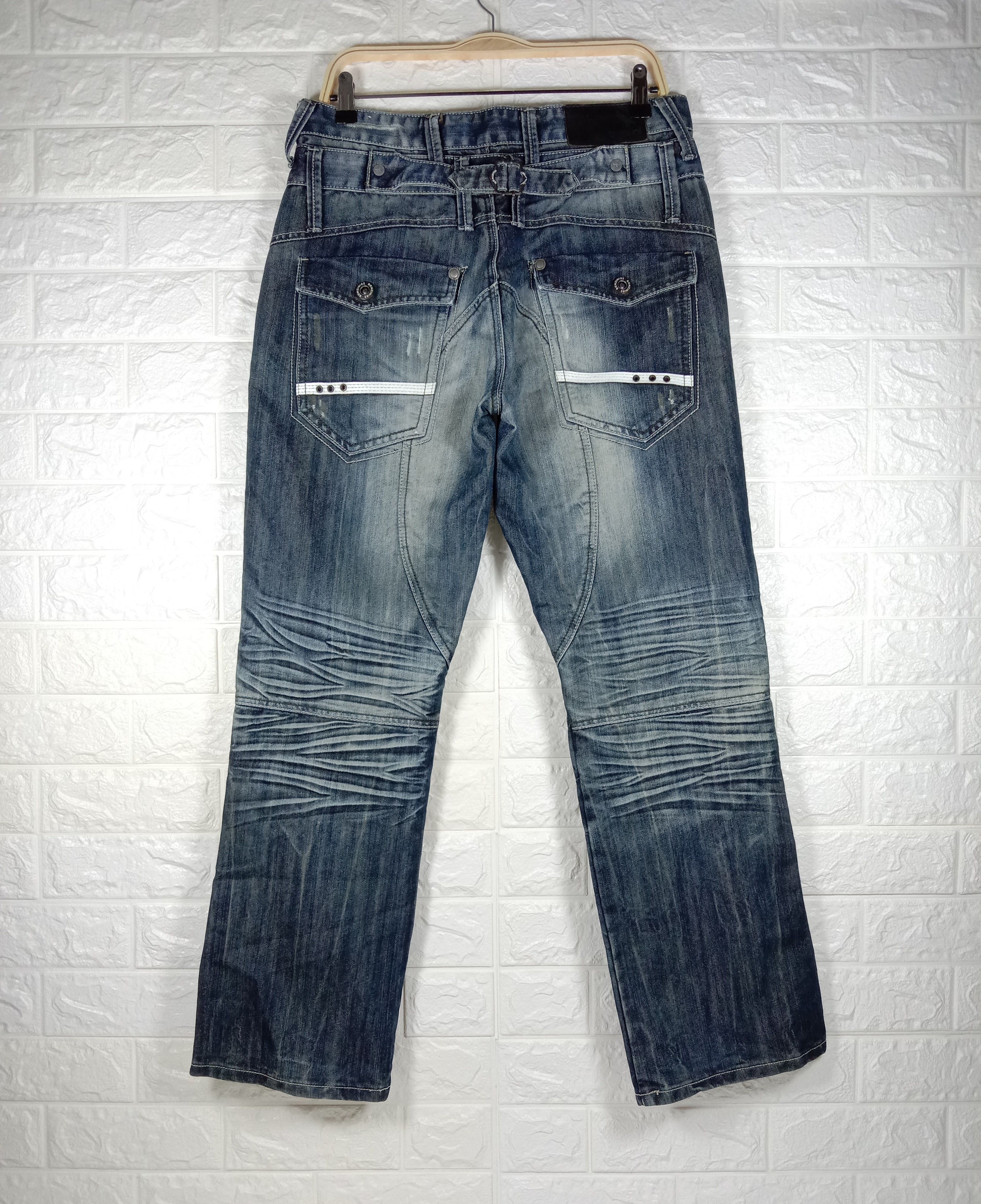 Japanese Brand Vintage Japanese Benzini Multi Pocket Buckle Back Jeans Size US 32 / EU 48 - 5 Thumbnail