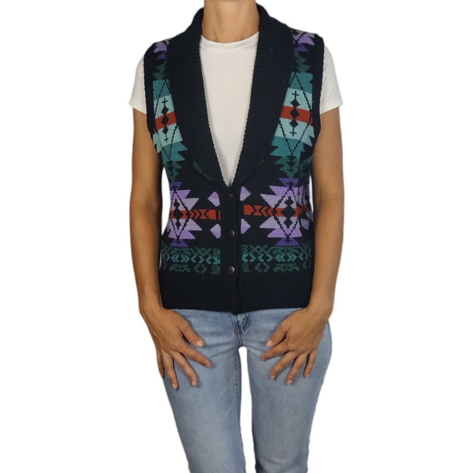 Vintage Vintage MC II Southwest Sweater Vest Size M / US 6-8 / IT 42-44 - 2 Thumbnail