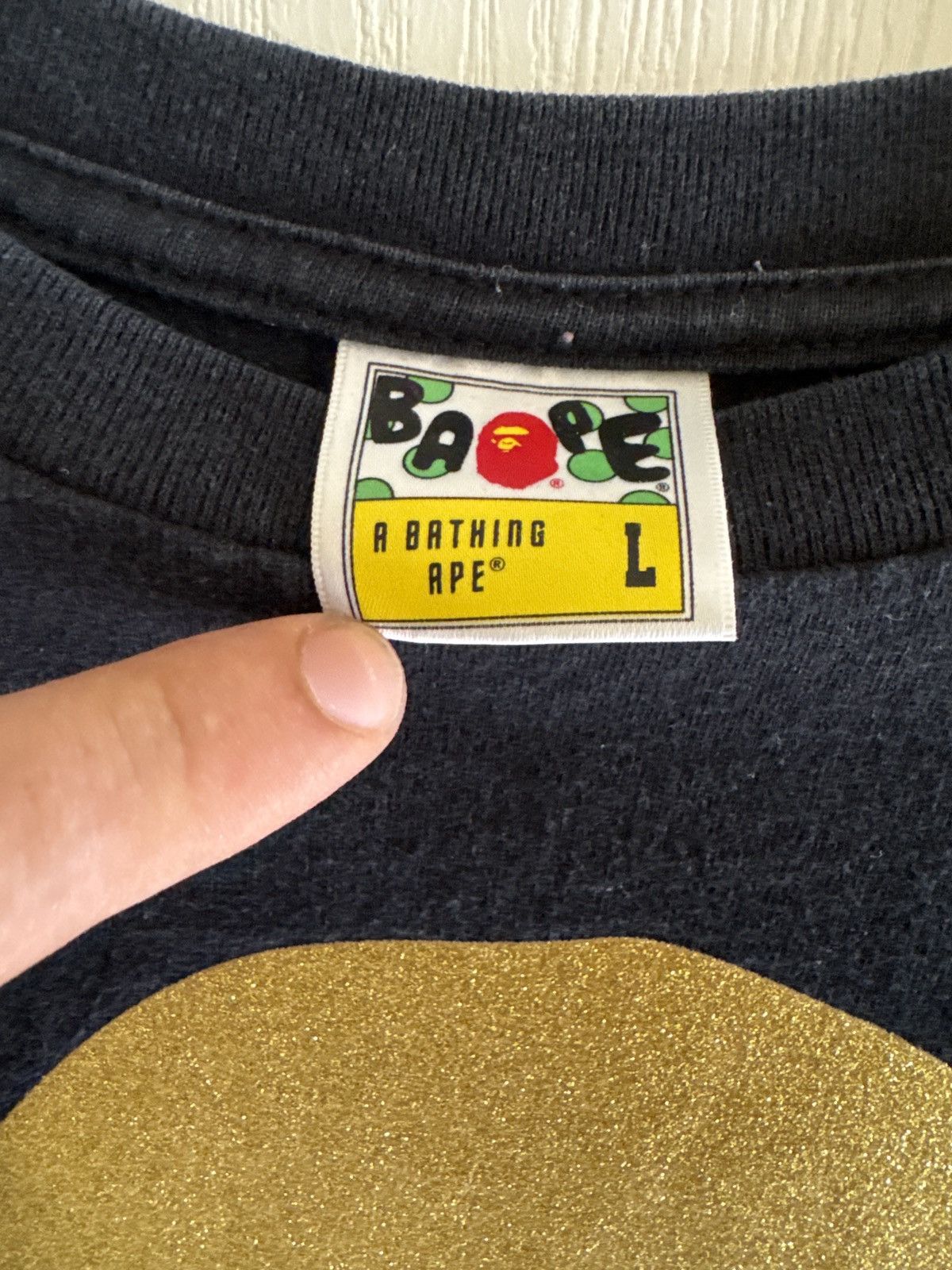 Bape Bape Glitter Print Tee Size US L / EU 52-54 / 3 - 3 Thumbnail