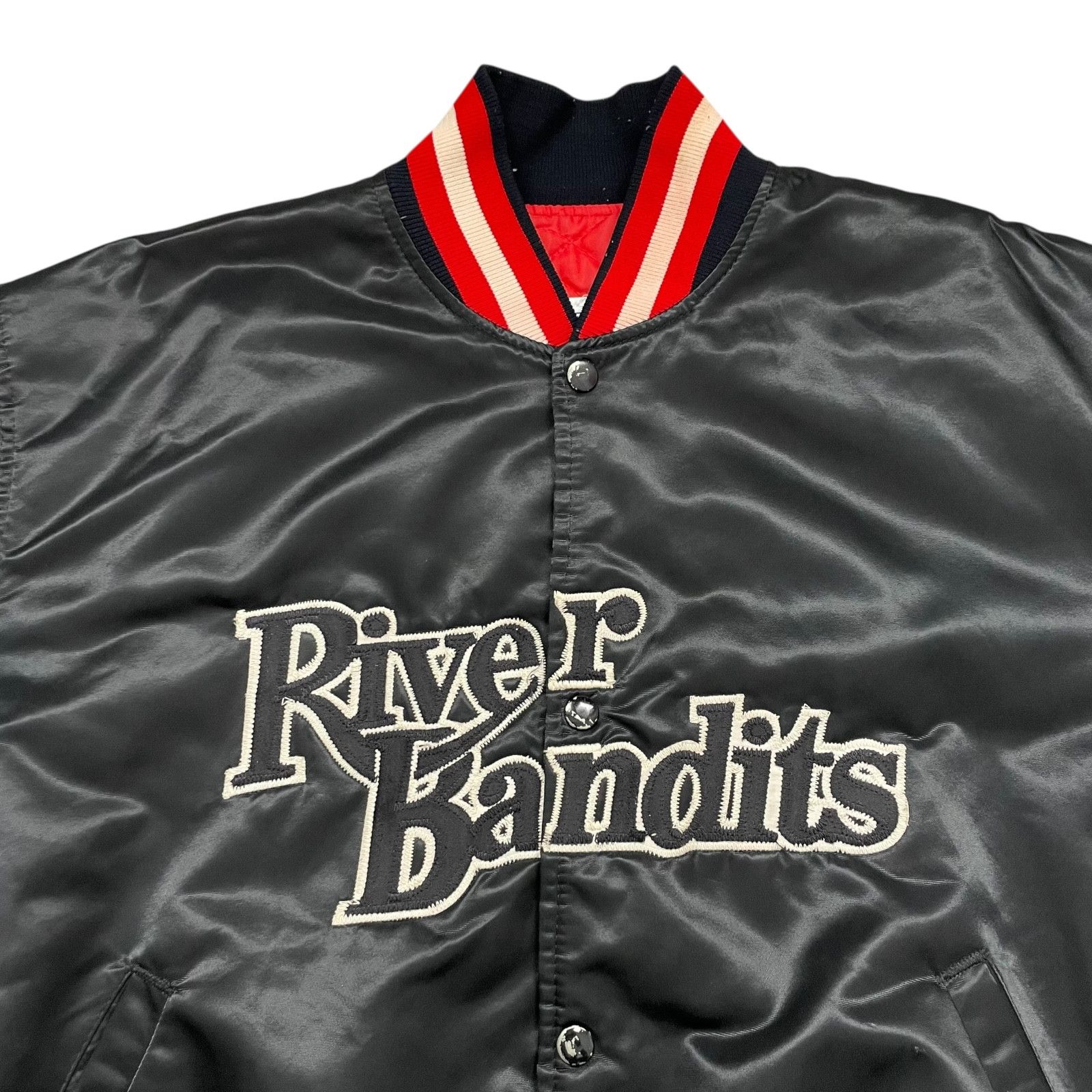Vintage RARE 90s MILB QUAD CITIES RIVER BANDITS STARTER SATIN JACKET Size US XL / EU 56 / 4 - 2 Thumbnail