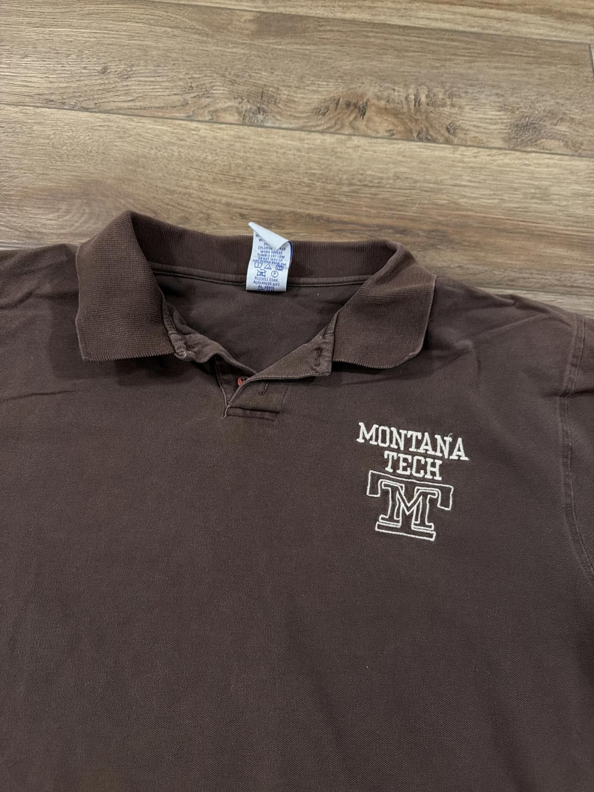 Russell Athletic Vintage Montana Tech Brown Polo Russell Athletic 90s Y2K Size US L / EU 52-54 / 3 - 2 Thumbnail