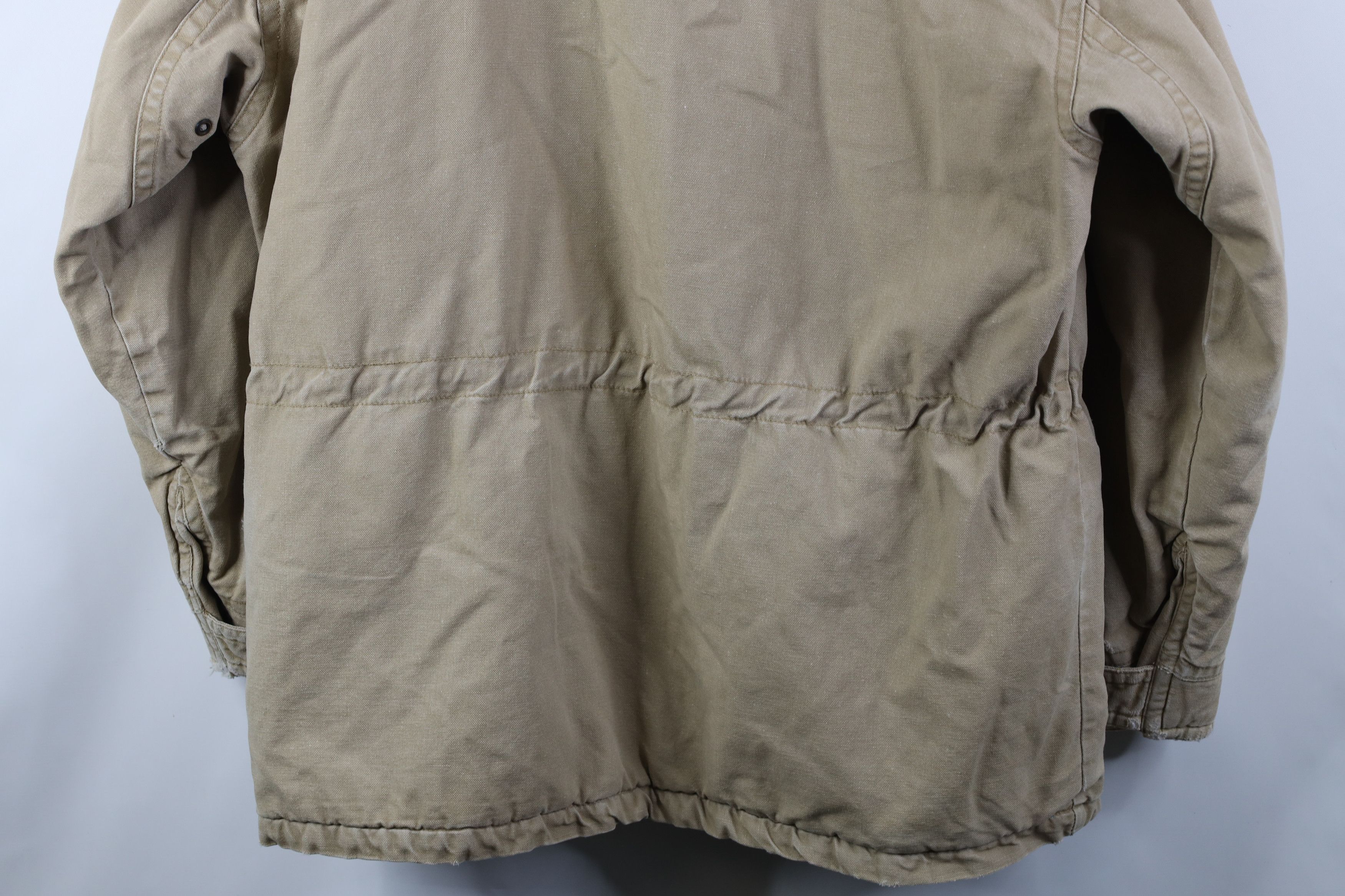Vintage Vintage 90s Streetwear Flannel Lined Canvas Parka Jacket Size US L / EU 52-54 / 3 - 18 Thumbnail