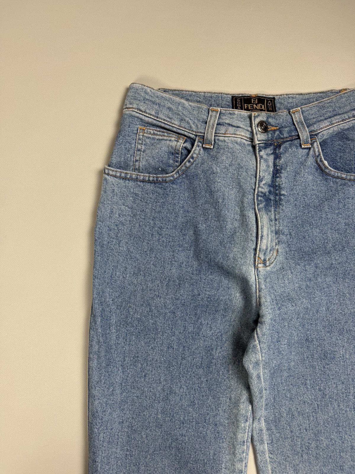 Fendi × Vintage Fendi Vintage Ladies Denim Jeans Size 31" - 6 Thumbnail