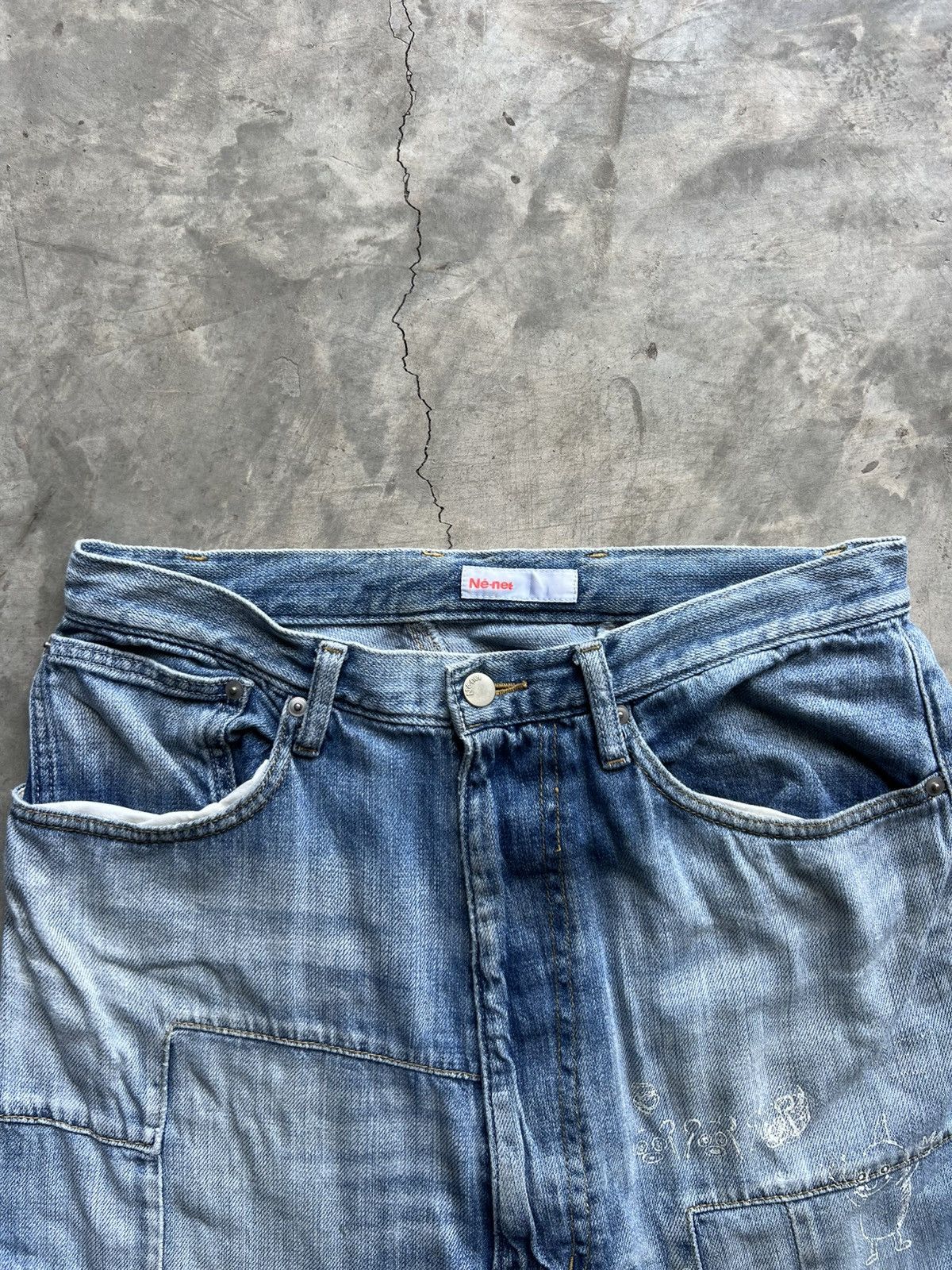 Ne-Net Ne-net Denim Patch Pant Size US 33 - 4 Thumbnail