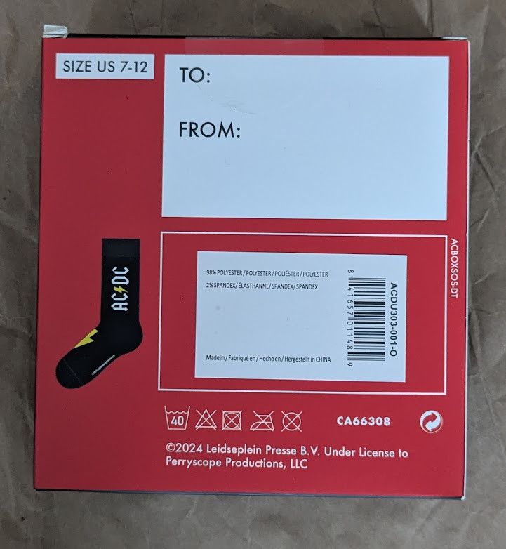 Other AC/DC sock size 7--12 gift box Size US 7 / EU 40 - 2 Thumbnail