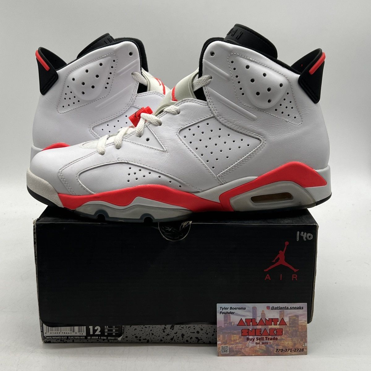 Jordan Brand Air Jordan 6 white infrared Size US 12 / EU 45 - 1 Thumbnail