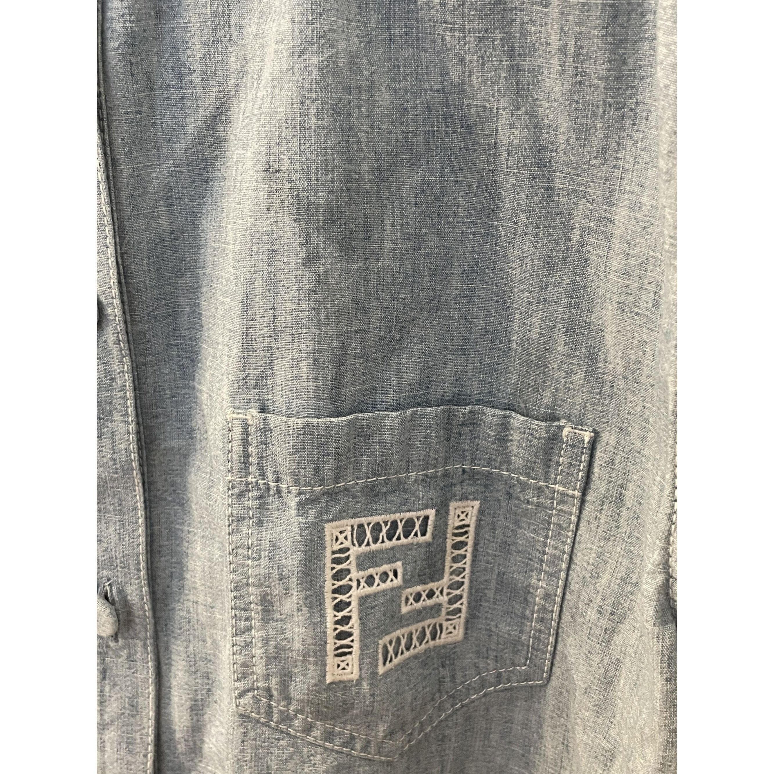 Fendi Fendi Womens Chambray Summer Shorts Made In Italy With Elast Size S / US 4 / IT 40 - 5 Thumbnail