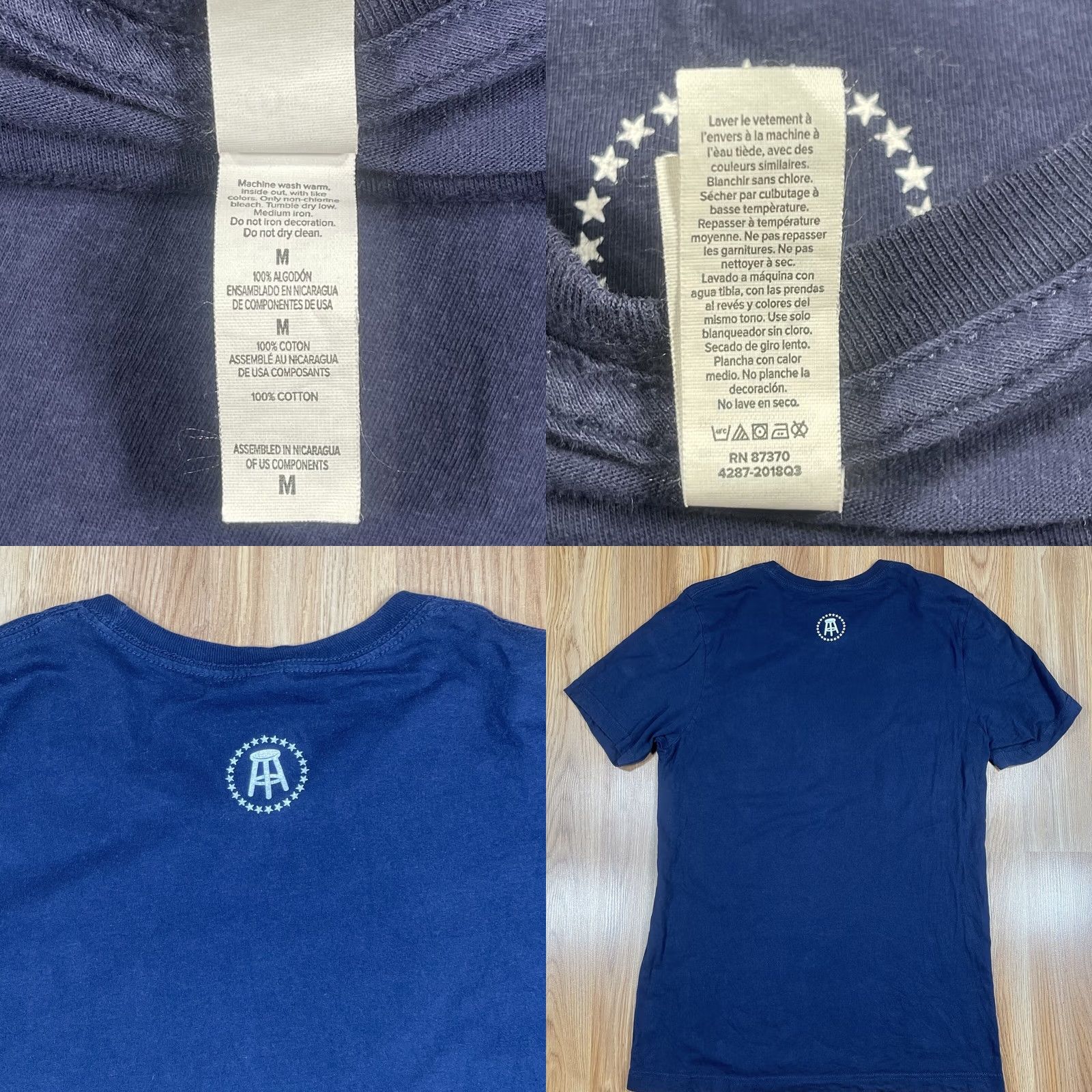 Vintage Canvas Printed Shirt Mens Medium Blue CrewNeck Short Sleeve Barstool Cotton | Vintage Size US M / EU 48-50 / 2 - 8 Thumbnail