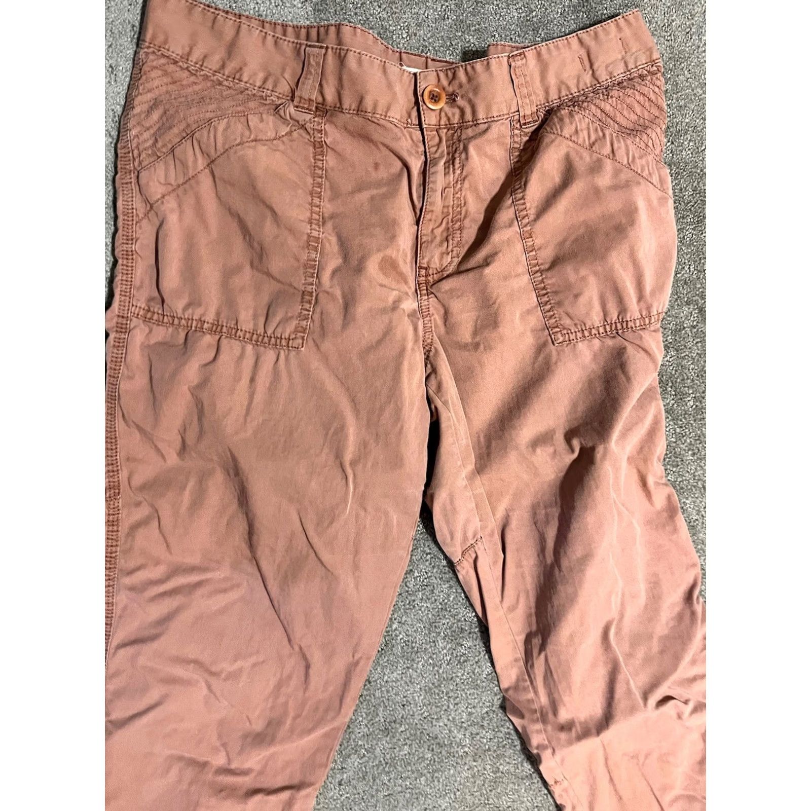 Madewell Madewell Pink Campstitch Slouch Lightweight Cotton Ankle Pants Women Size 32 Size 24" / US 00 / IT 34 - 2 Thumbnail