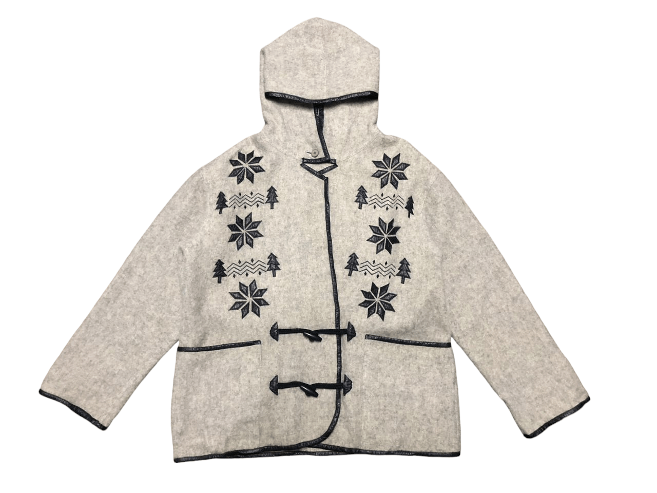 Japanese Brand × Vintage Vintage Japanese Brand Luis Mari Hoodie Wool Duffle Jacket Size US M / EU 48-50 / 2 - 1 Thumbnail