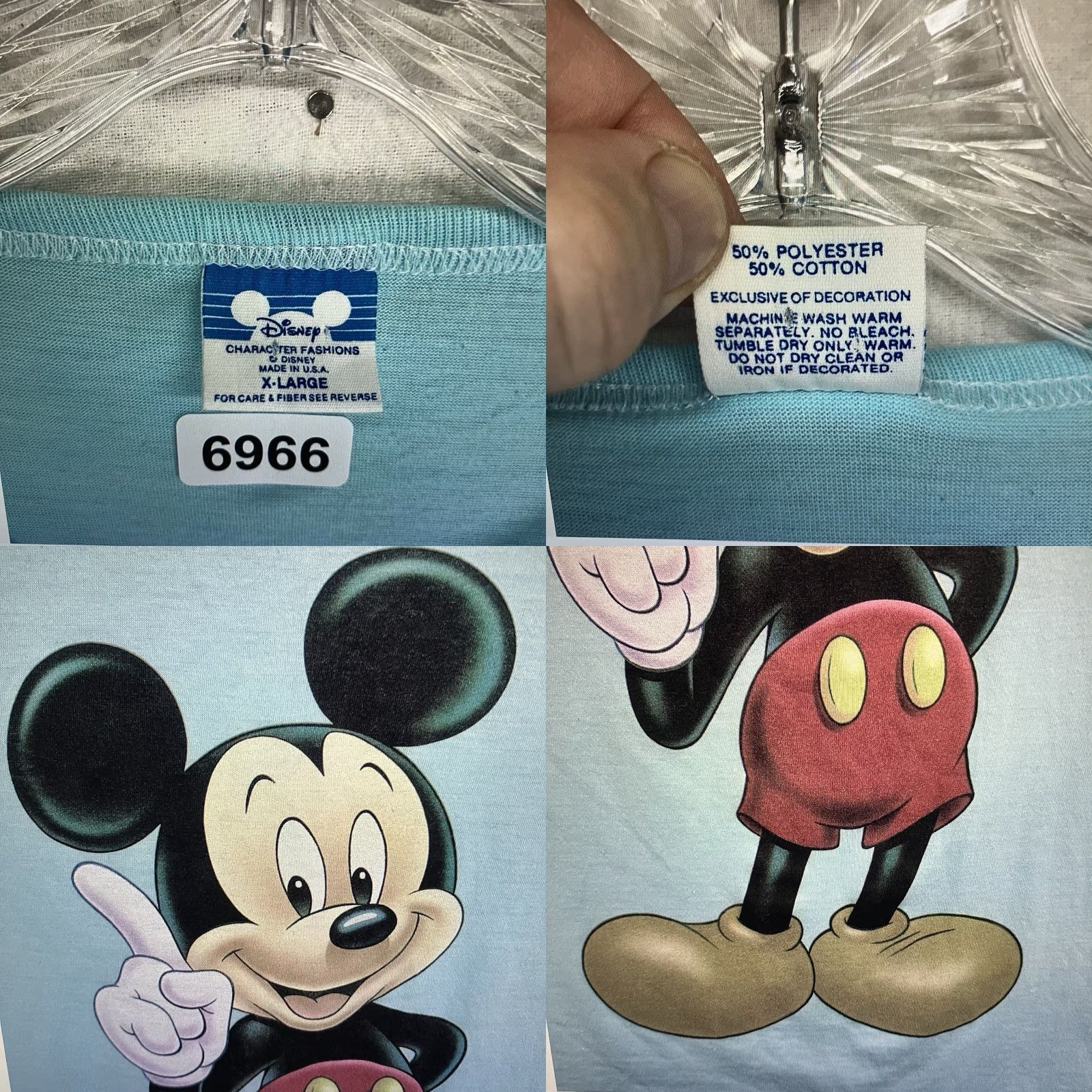 Disney VINTAGE Disney Mickey Mouse T Shirt Adult XL Sleeveless Cotton Blend Blue 90s Retro Beach US Men's Size US XL / EU 56 / 4 - 8 Thumbnail