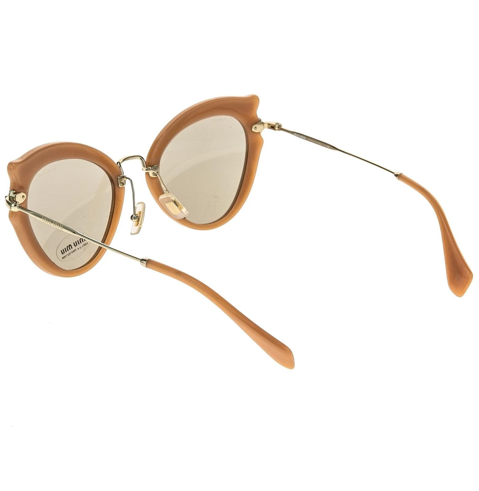 Miu Miu MIU MIU MU05SS NOIR SILK Cat Eye Peach Beige Gold Women 05S Size ONE SIZE - 7 Thumbnail