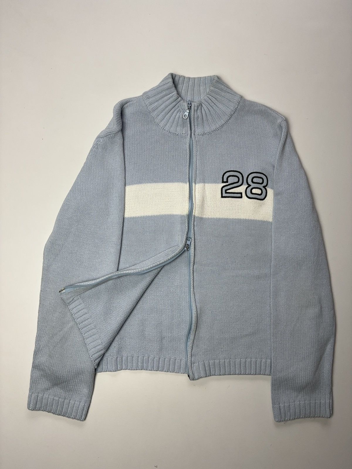 Vintage Knit vintage zip sweater moto style pullover Size US S / EU 44-46 / 1 - 1 Thumbnail