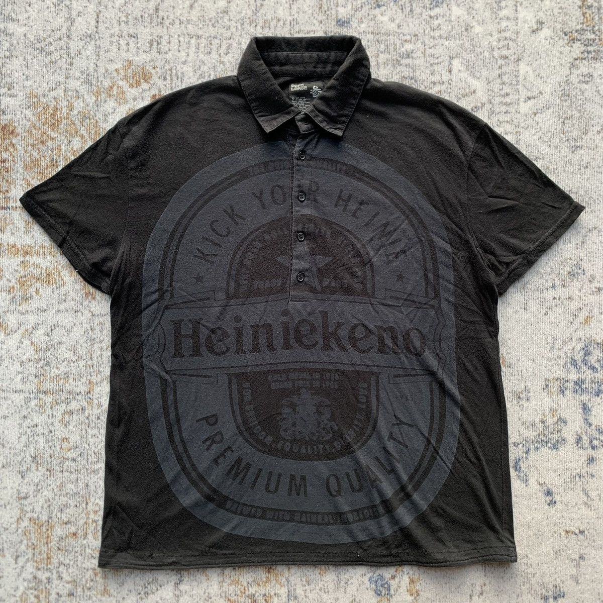 PPFM 2000s PPFM Big Printed Heineken Polo Shirt Size US L / EU 52-54 / 3 - 1 Thumbnail