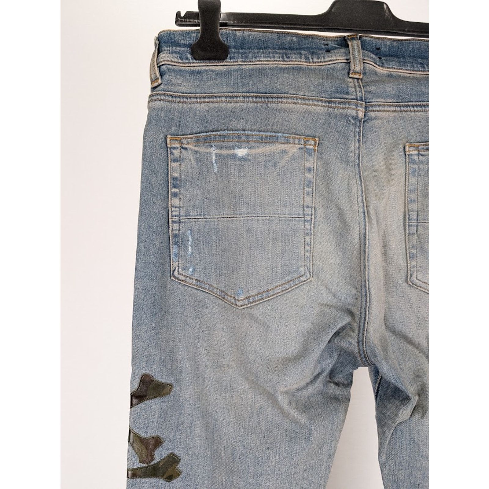 Amiri o1rshd1 Camo Bones Jeans in Clay Indigo Size US 29 - 16 Thumbnail