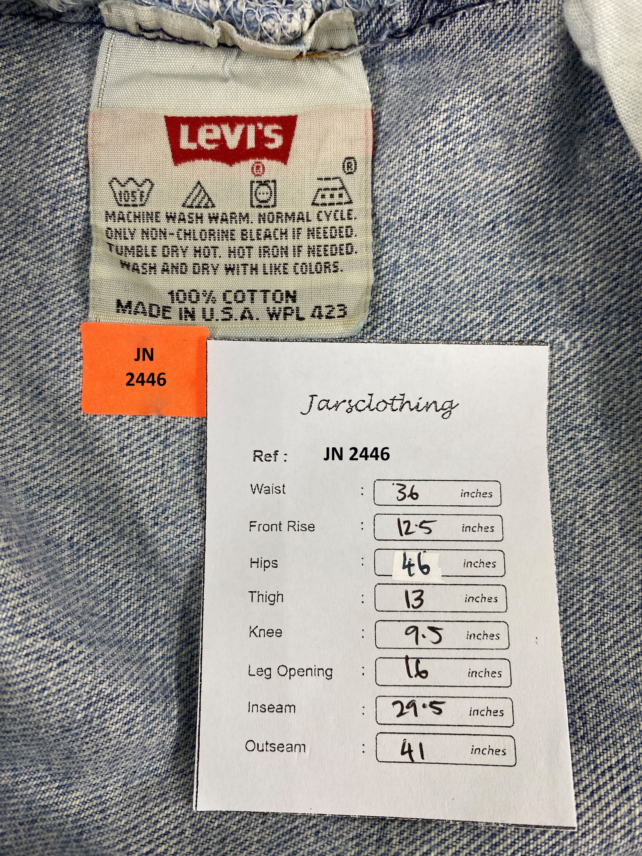 Levi's 90's Light Wash Vintage Levi's 501 USA 36x29.5 Denim -JN2446 Size US 36 / EU 52 - 8 Thumbnail
