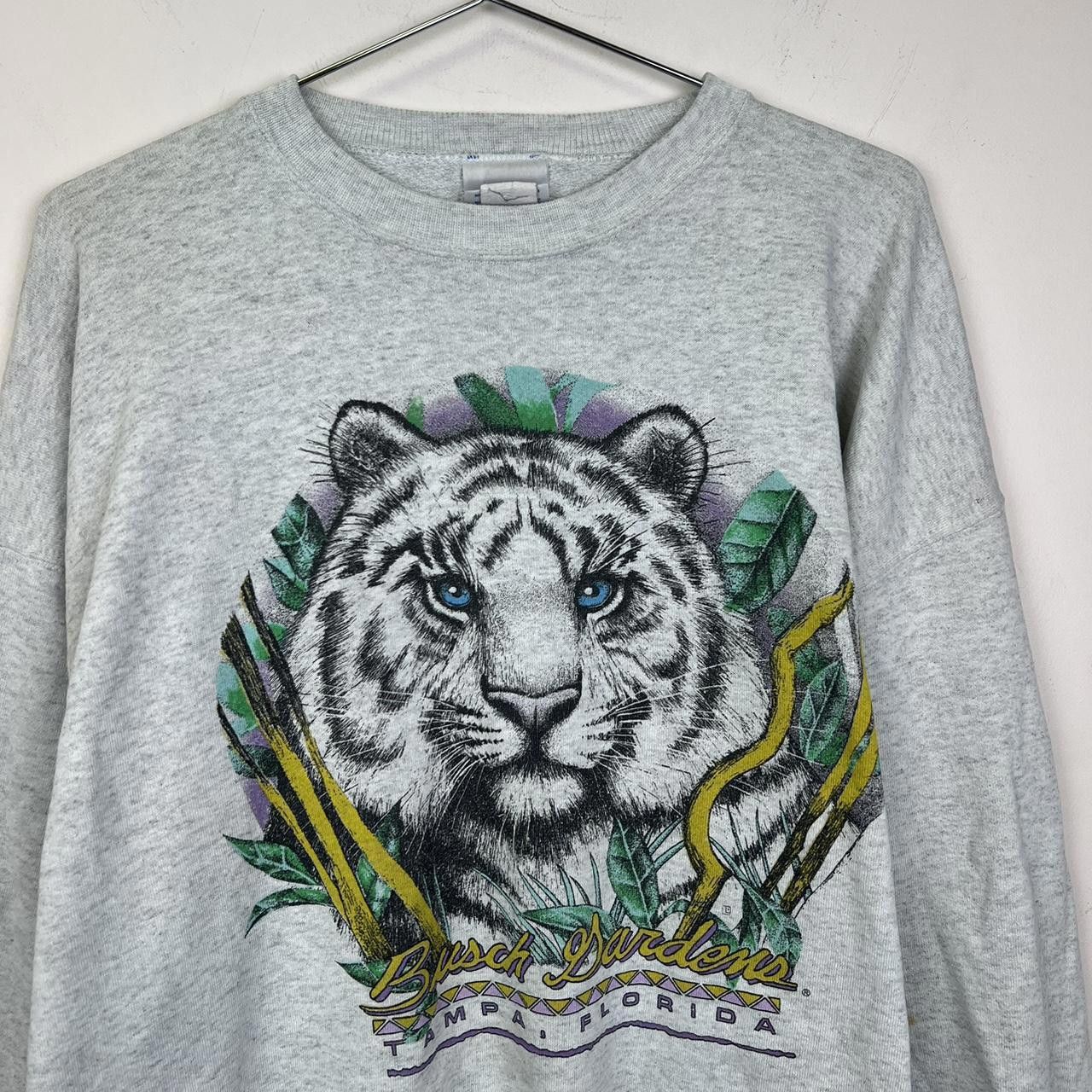 Designer Vintage Busch Gardens Tiger Sweatshirt Santee USA XL Size US L / EU 52-54 / 3 - 2 Thumbnail