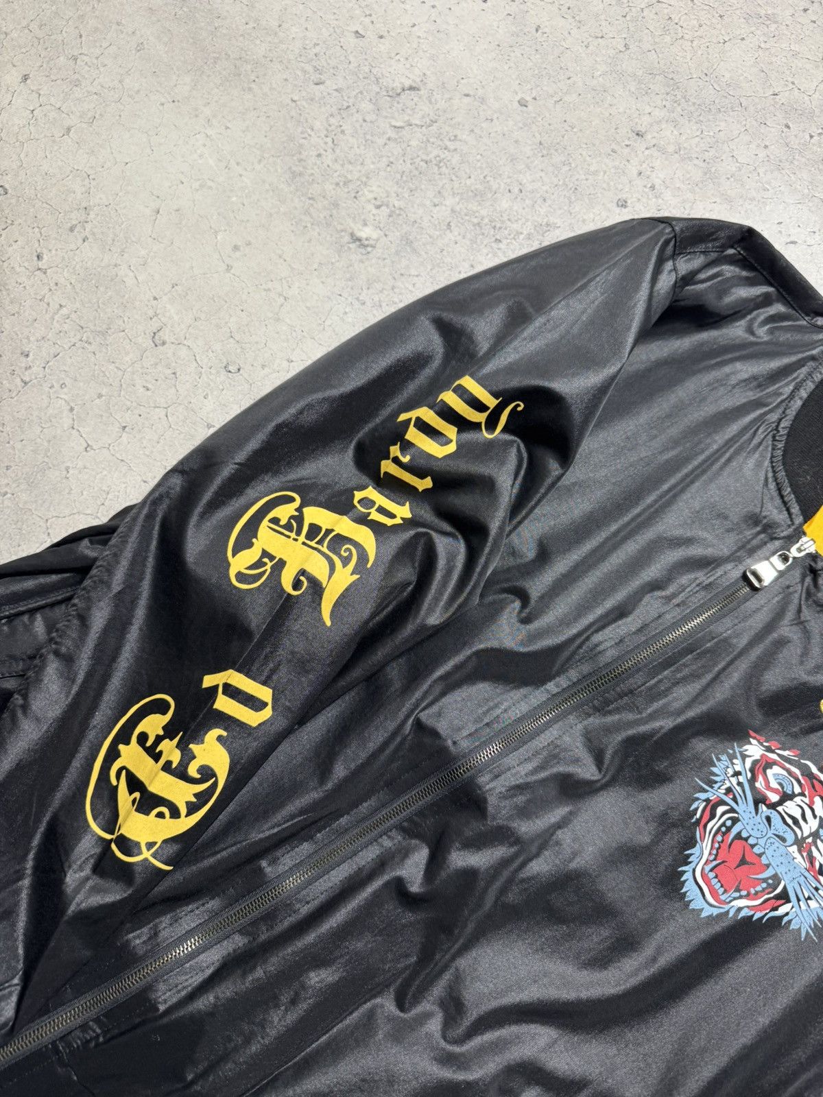 Ed Hardy Ed Hardy Skull Black Bomber Jacket Vintage Size US L / EU 52-54 / 3 - 6 Thumbnail