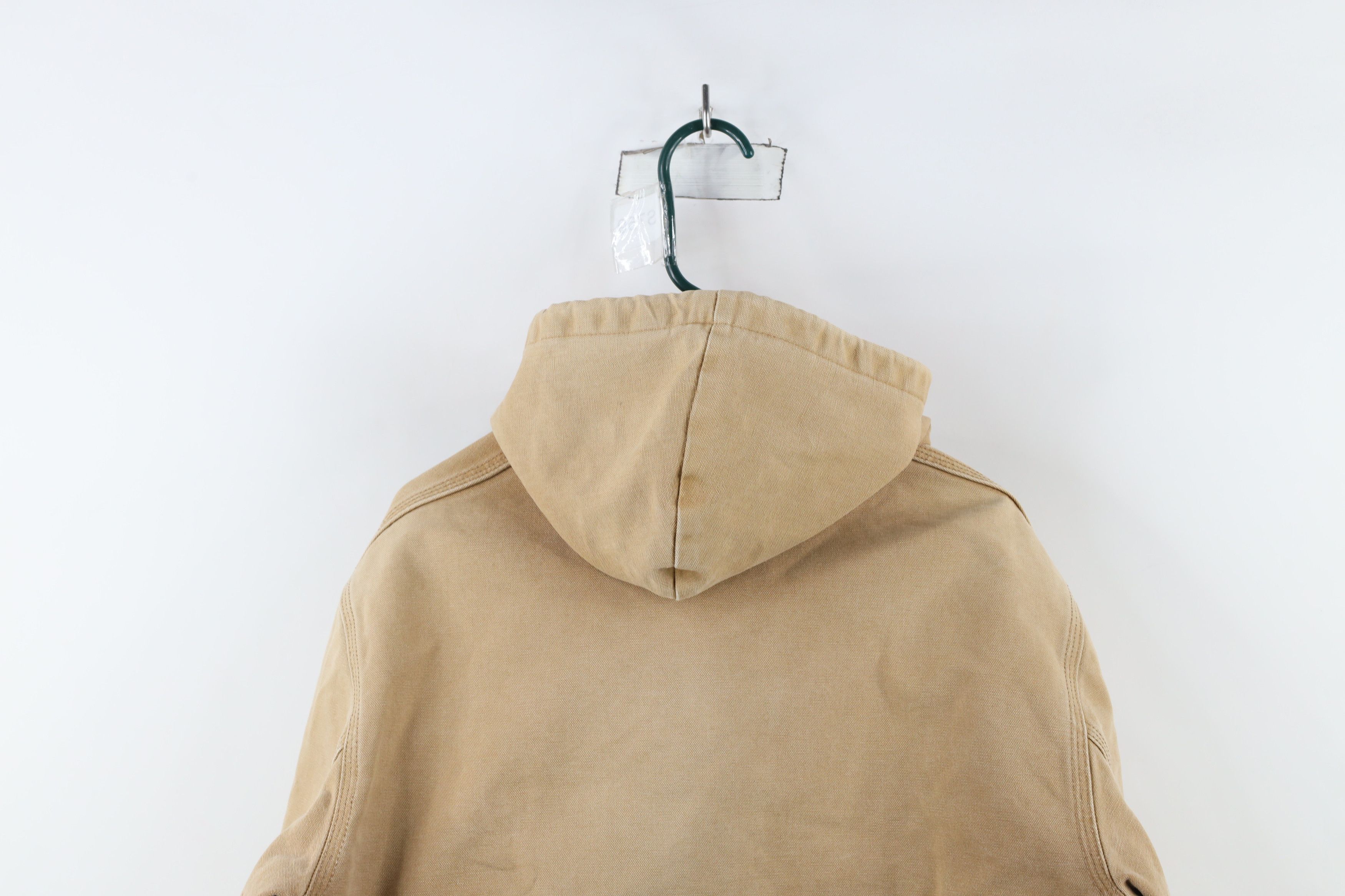 Carhartt × Vintage Vintage 90s Carhartt Full Zip Hooded Jacket Duck Brown USA Size US M / EU 48-50 / 2 - 14 Thumbnail
