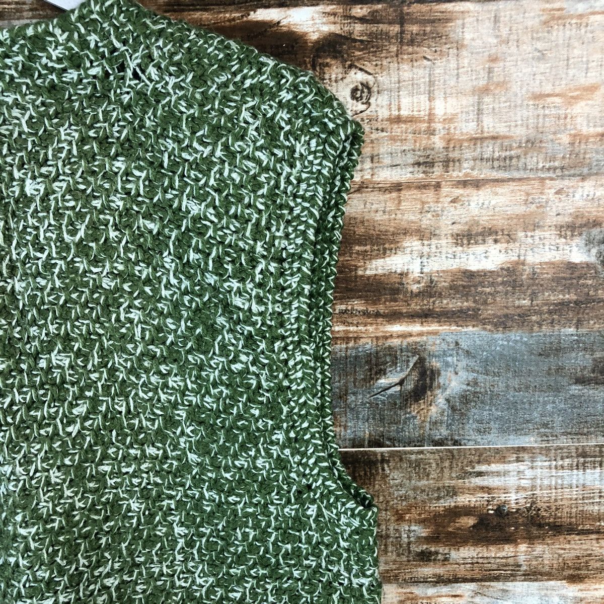 Handmade Hand Made vintage Green Vest Knitwear #A2190 Size US M / EU 48-50 / 2 - 13 Thumbnail