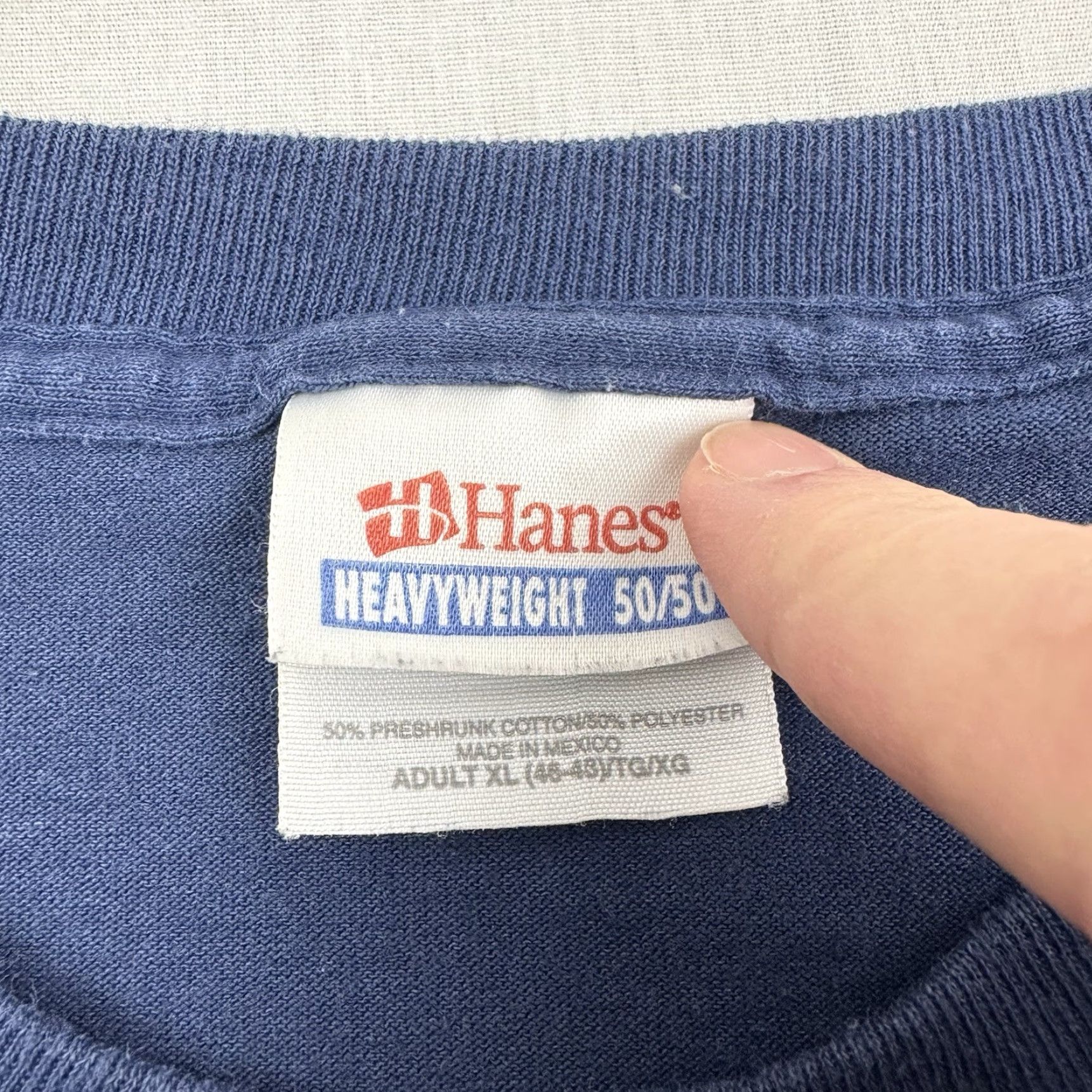 Hanes VINTAGE Hanes T-Shirt Adult XL Blue Cartoon Graphic Anti Birth Defects 90s Y2K Mens Size US XL / EU 56 / 4 - 6 Thumbnail