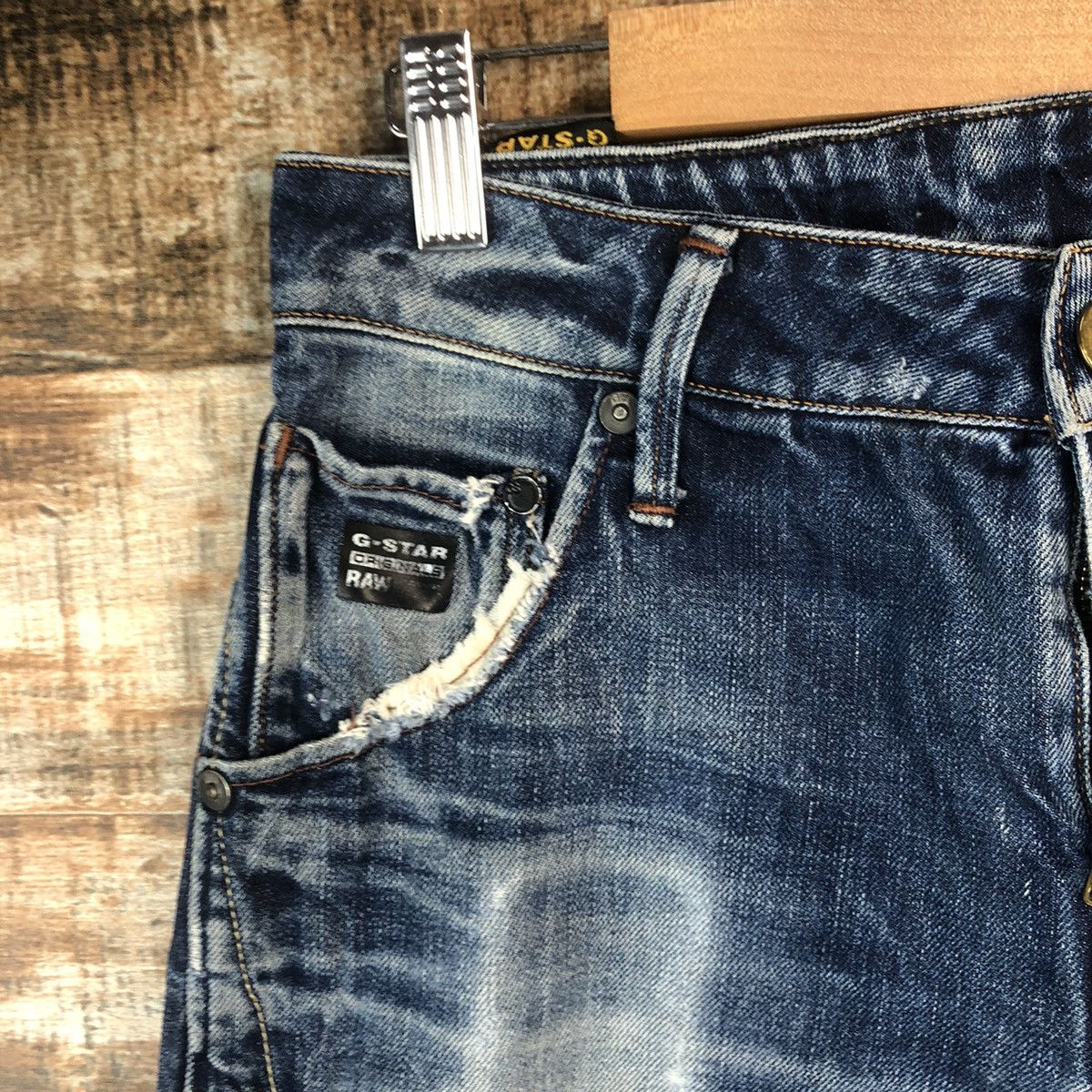 G-Star G Star Blue faded ripped Distressed Denim Pants #A2077 Size US 28 / EU 44 - 7 Thumbnail