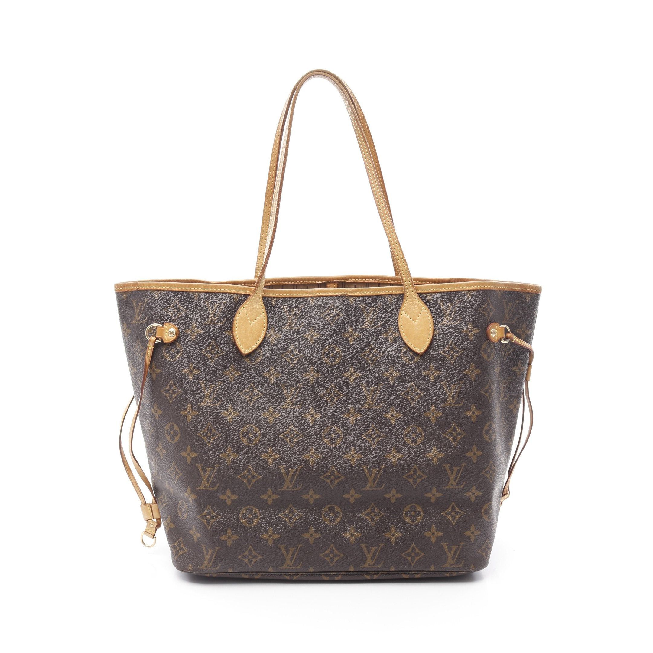Louis Vuitton Louis Vuitton Neverfull Mm Monogram Shoulder Bag Tote Leather Brown Size ONE SIZE - 1 Thumbnail